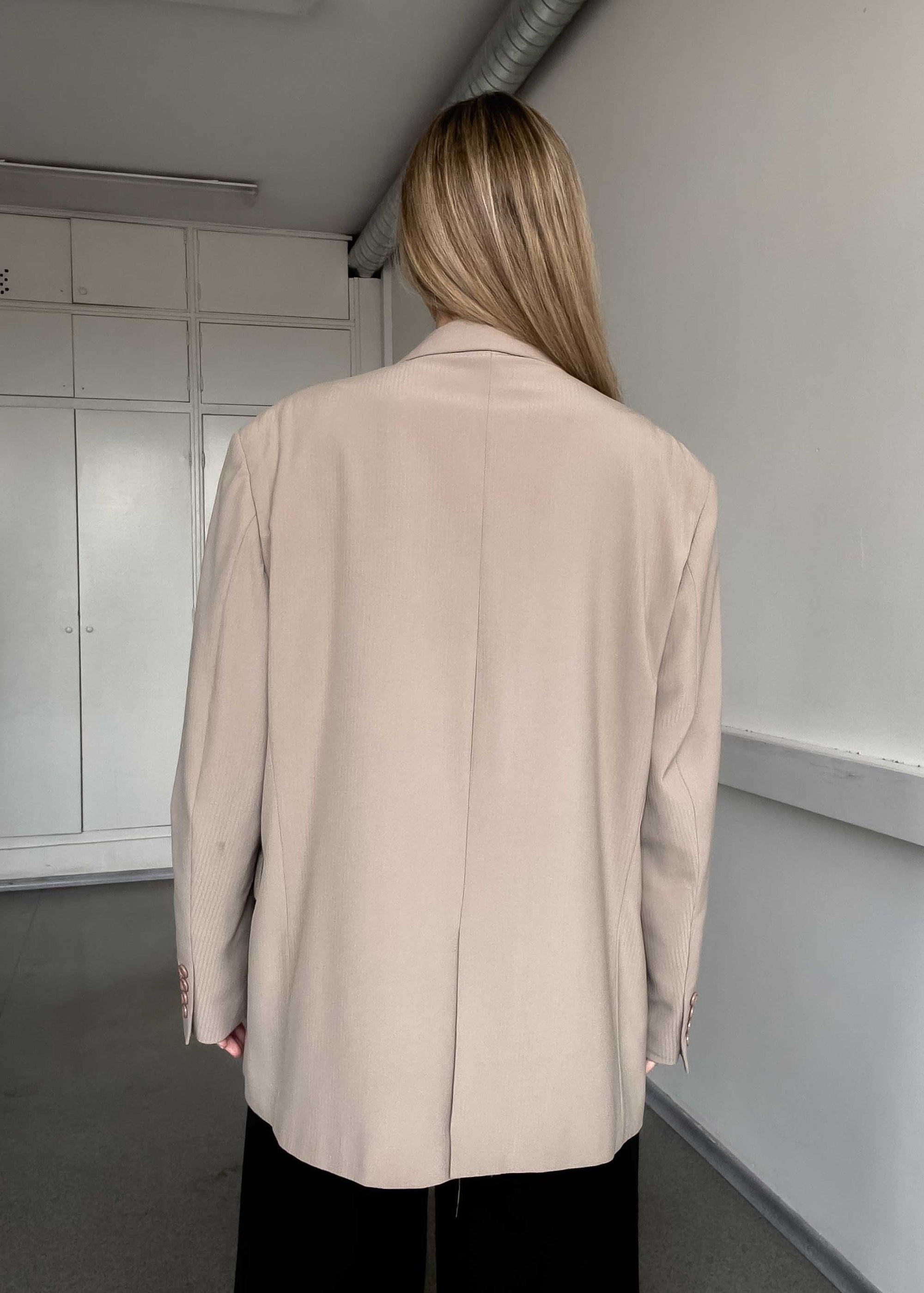 Vintage Beige Oversized Blazer