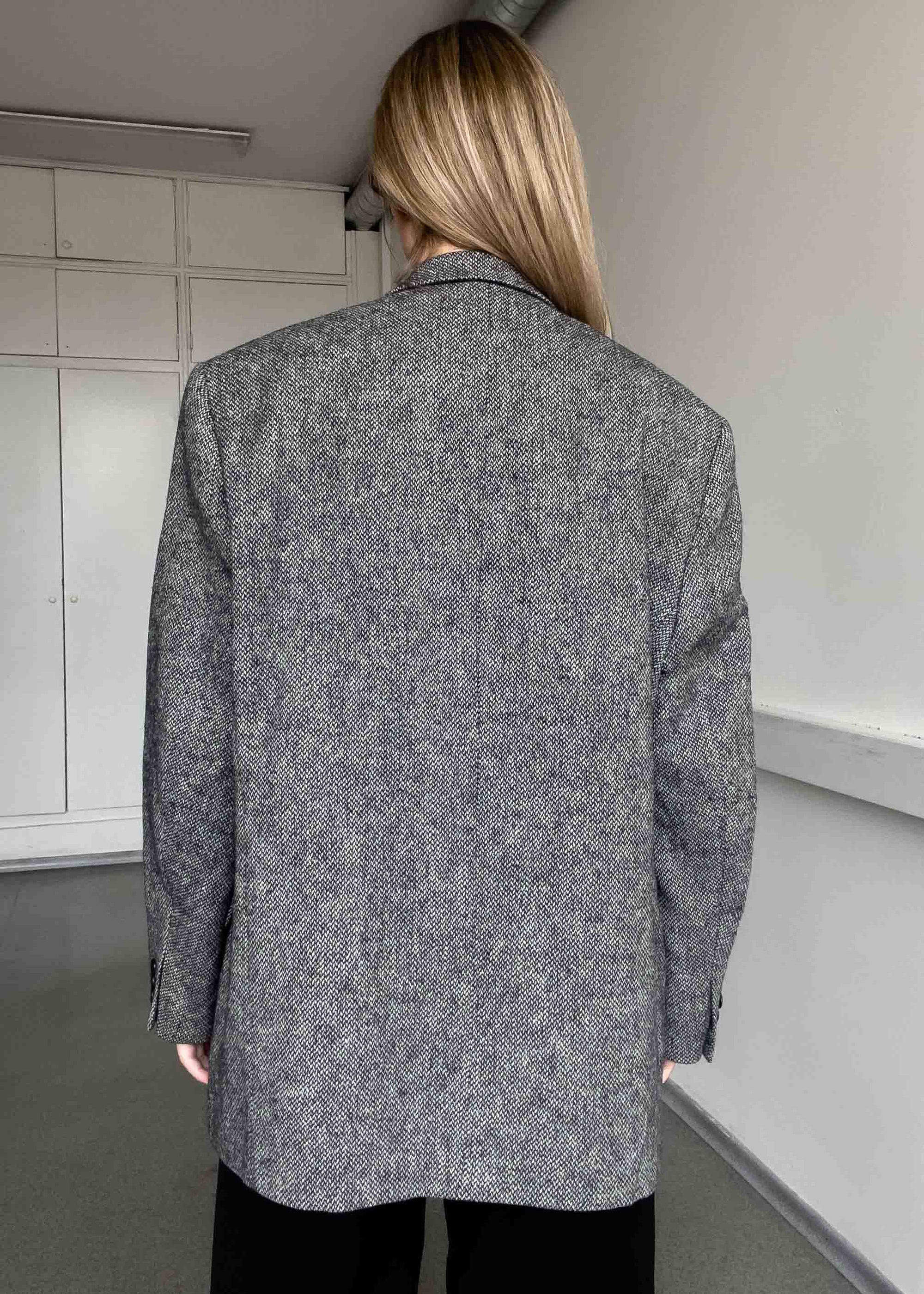 Vintage Grey Oversized Blazer