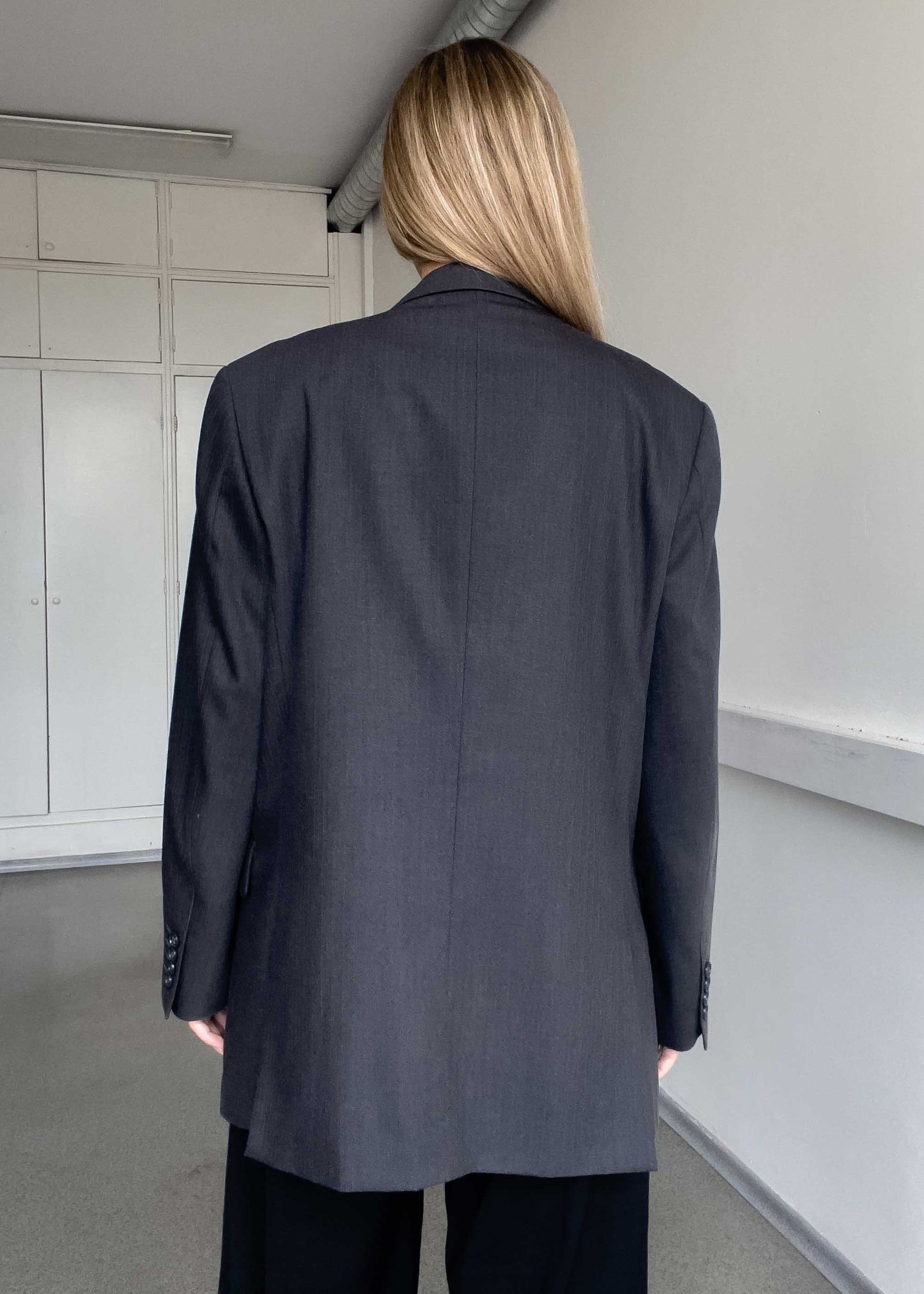 Vintage Grey Oversized Blazer