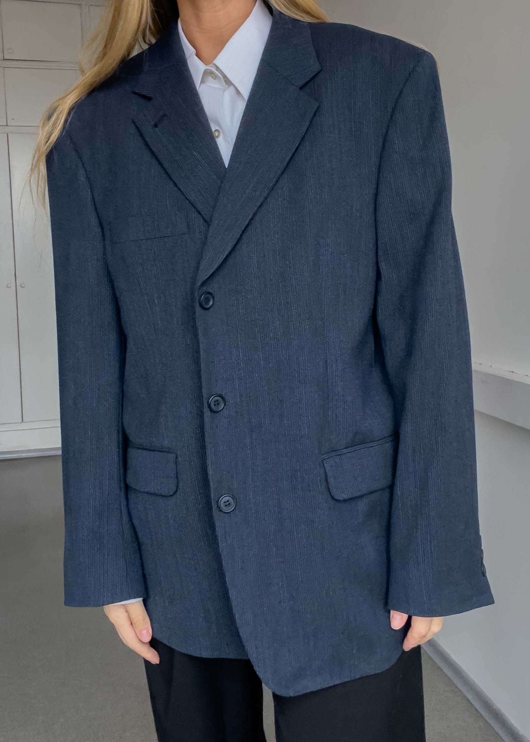 Vintage Blue Oversized Blazer
