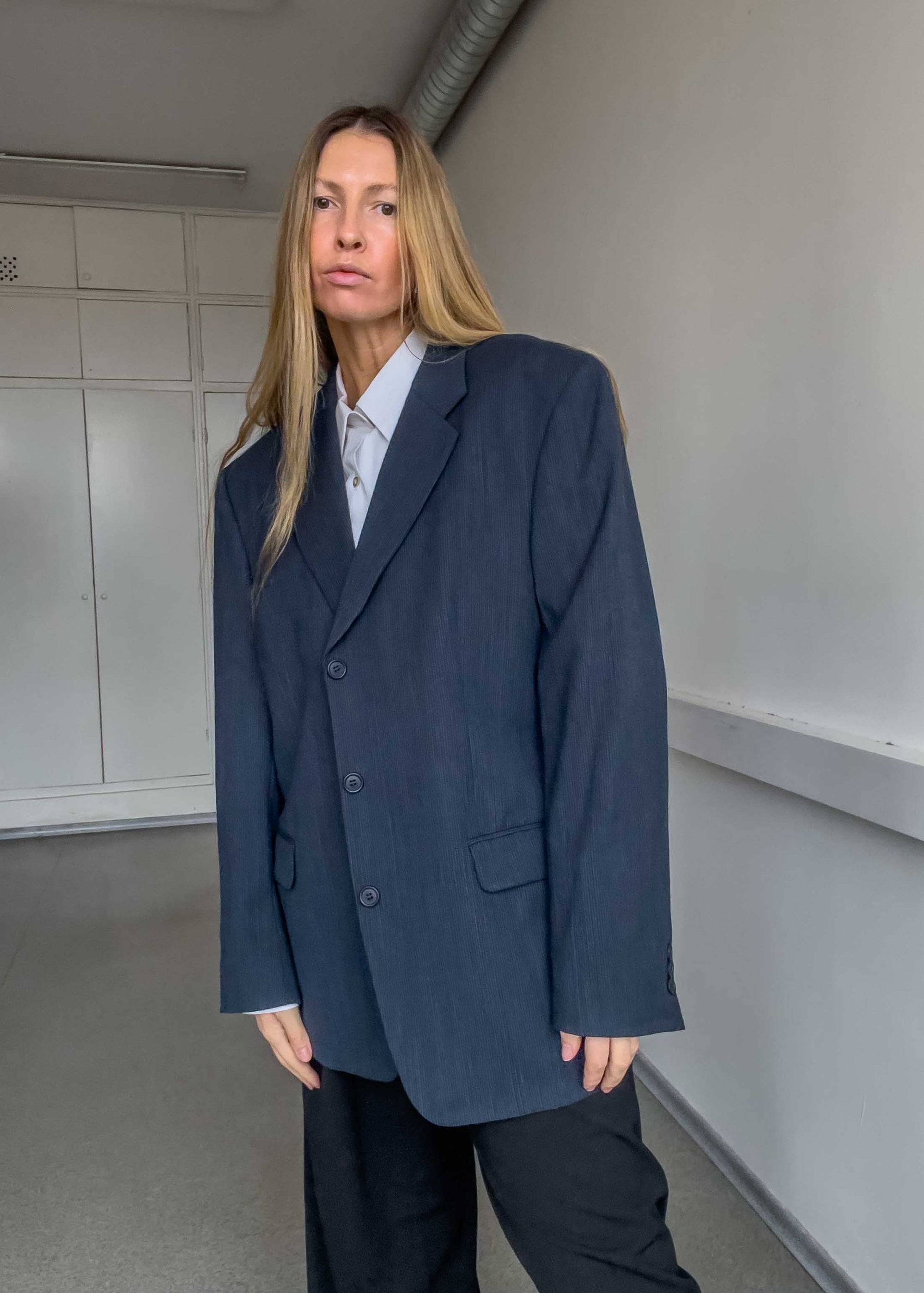 Vintage Blue Oversized Blazer