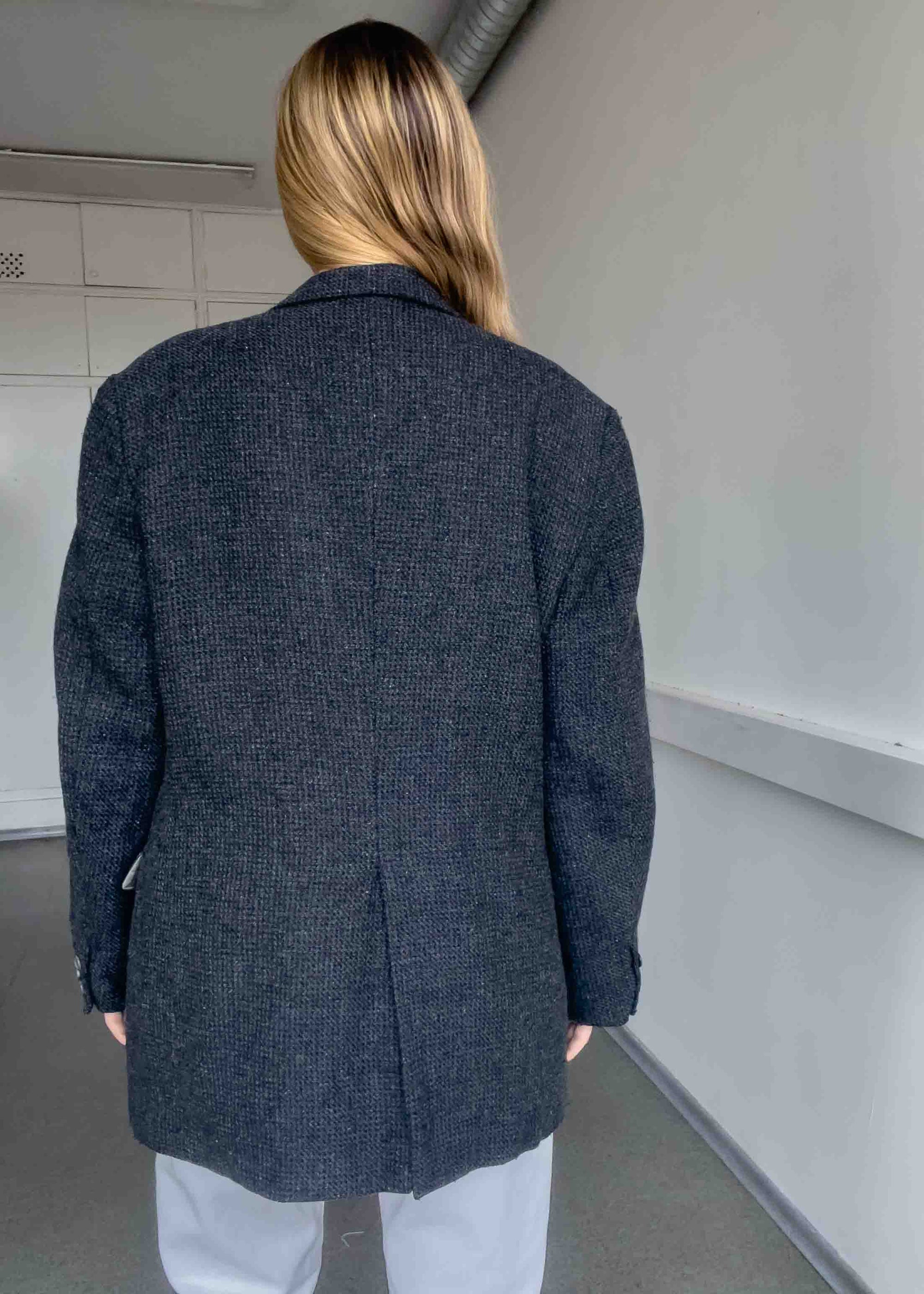 Vintage Grey Oversized Blazer
