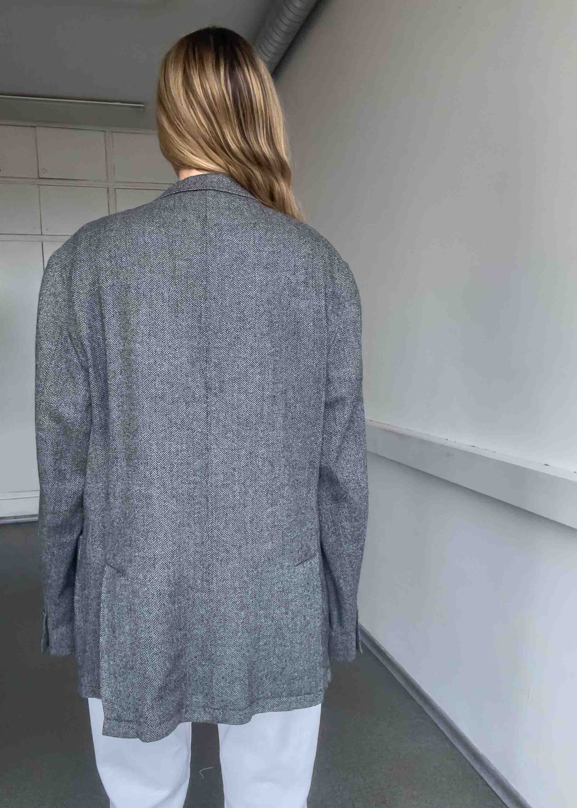Vintage Grey Oversized Blazer