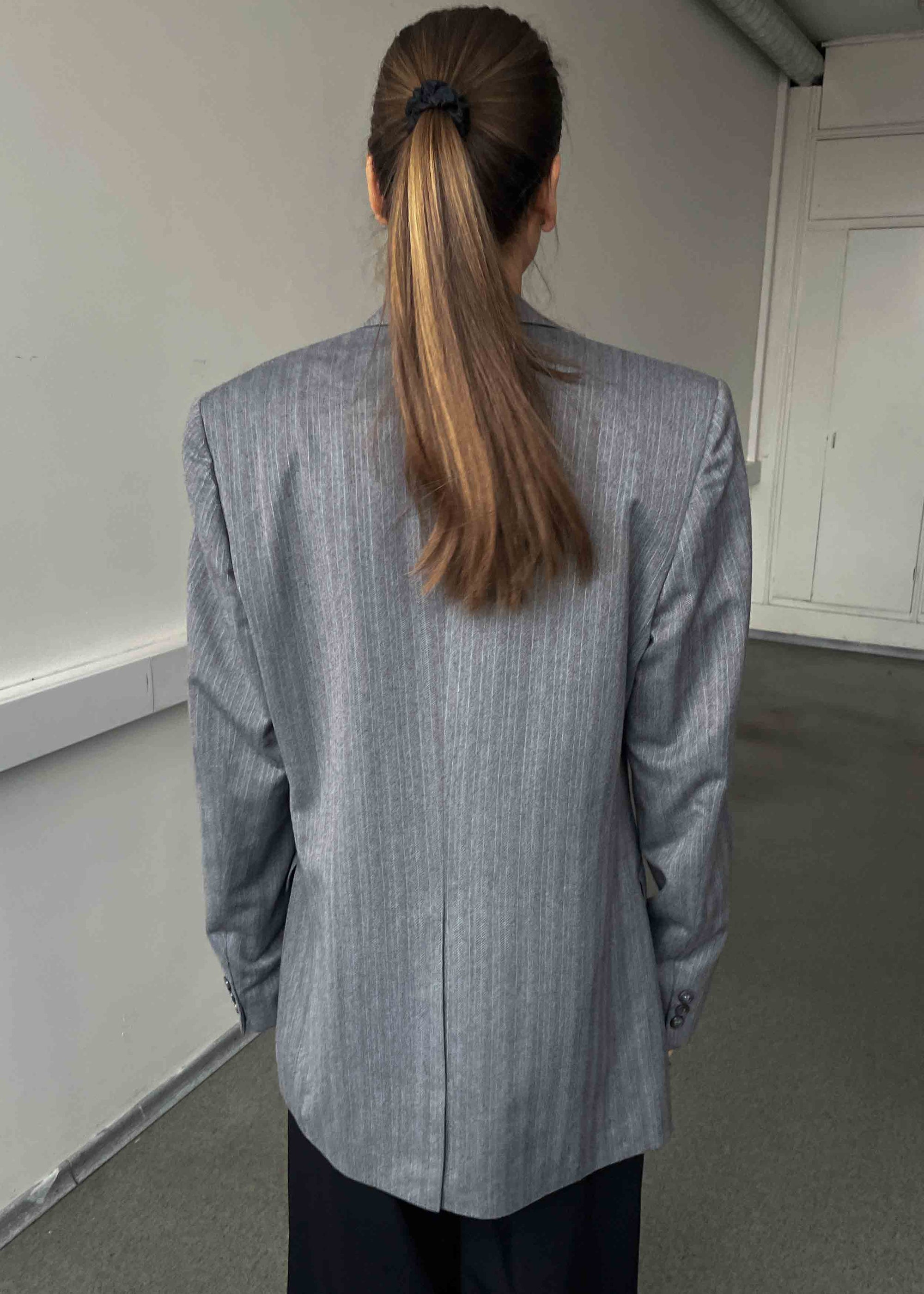 Vintage Grey Oversized Blazer