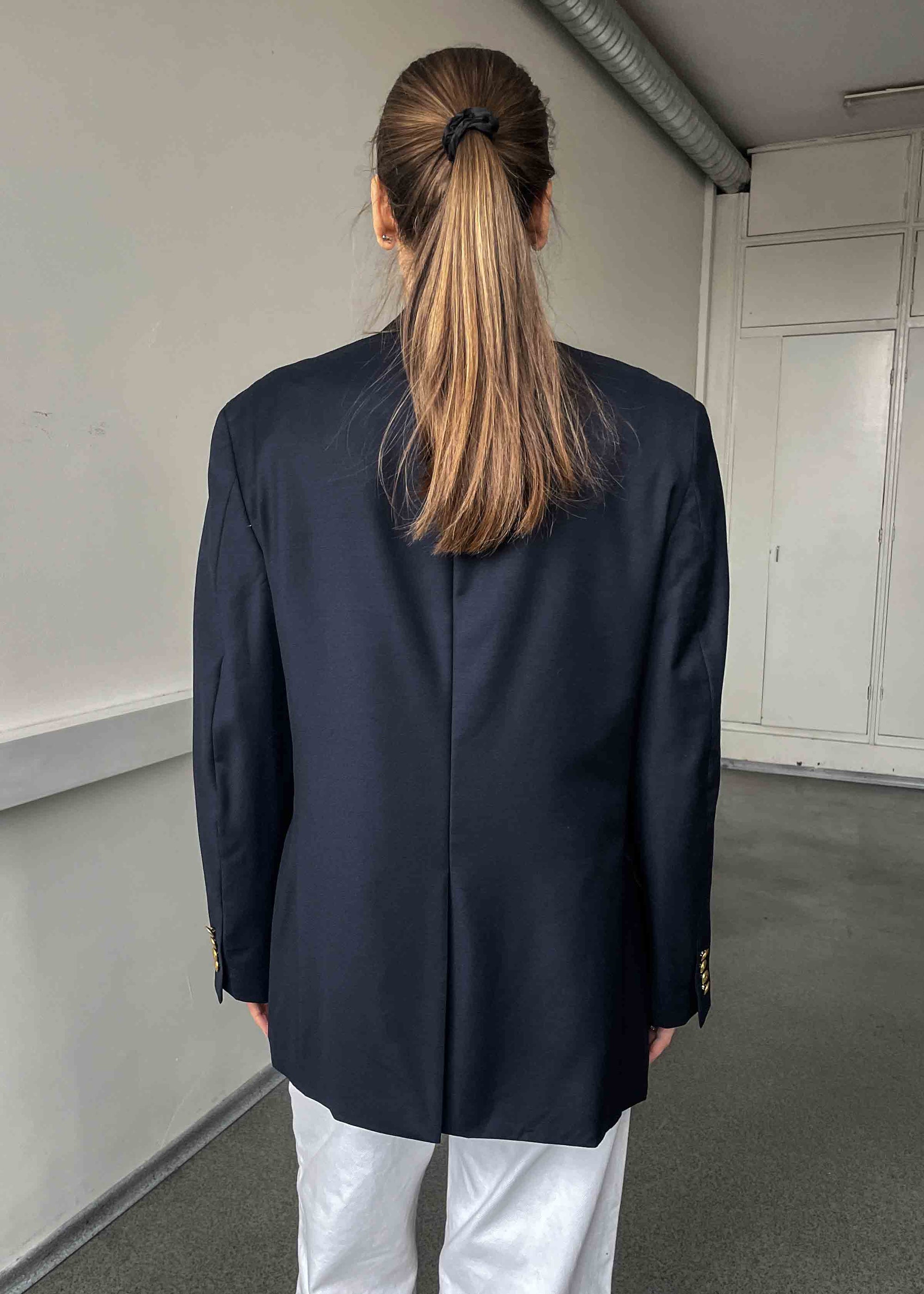 Vintage Navy Blue 100 % WOOL Blazer Chaps by RALPH LAUREN