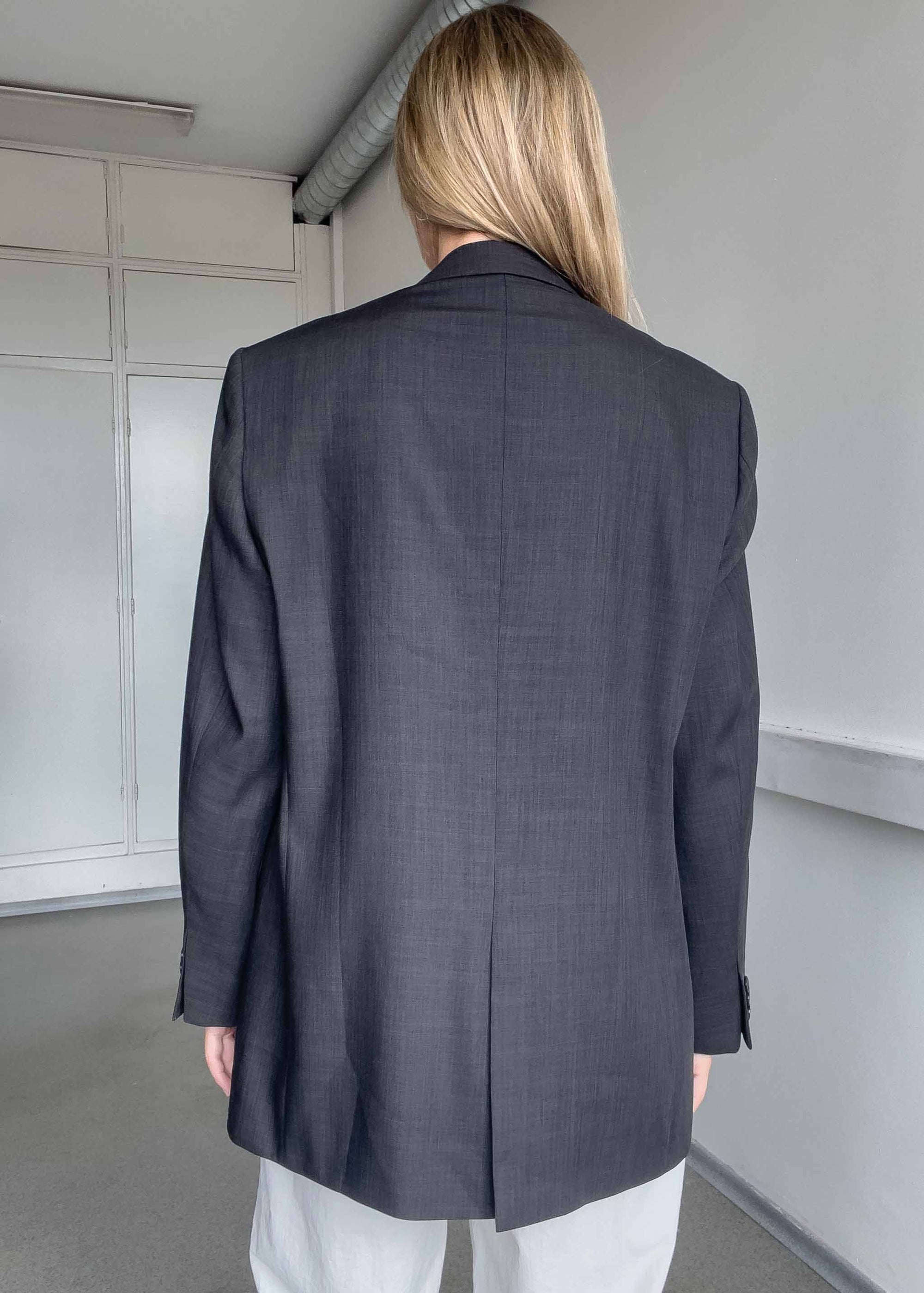 Vintage Grey Oversized Blazer