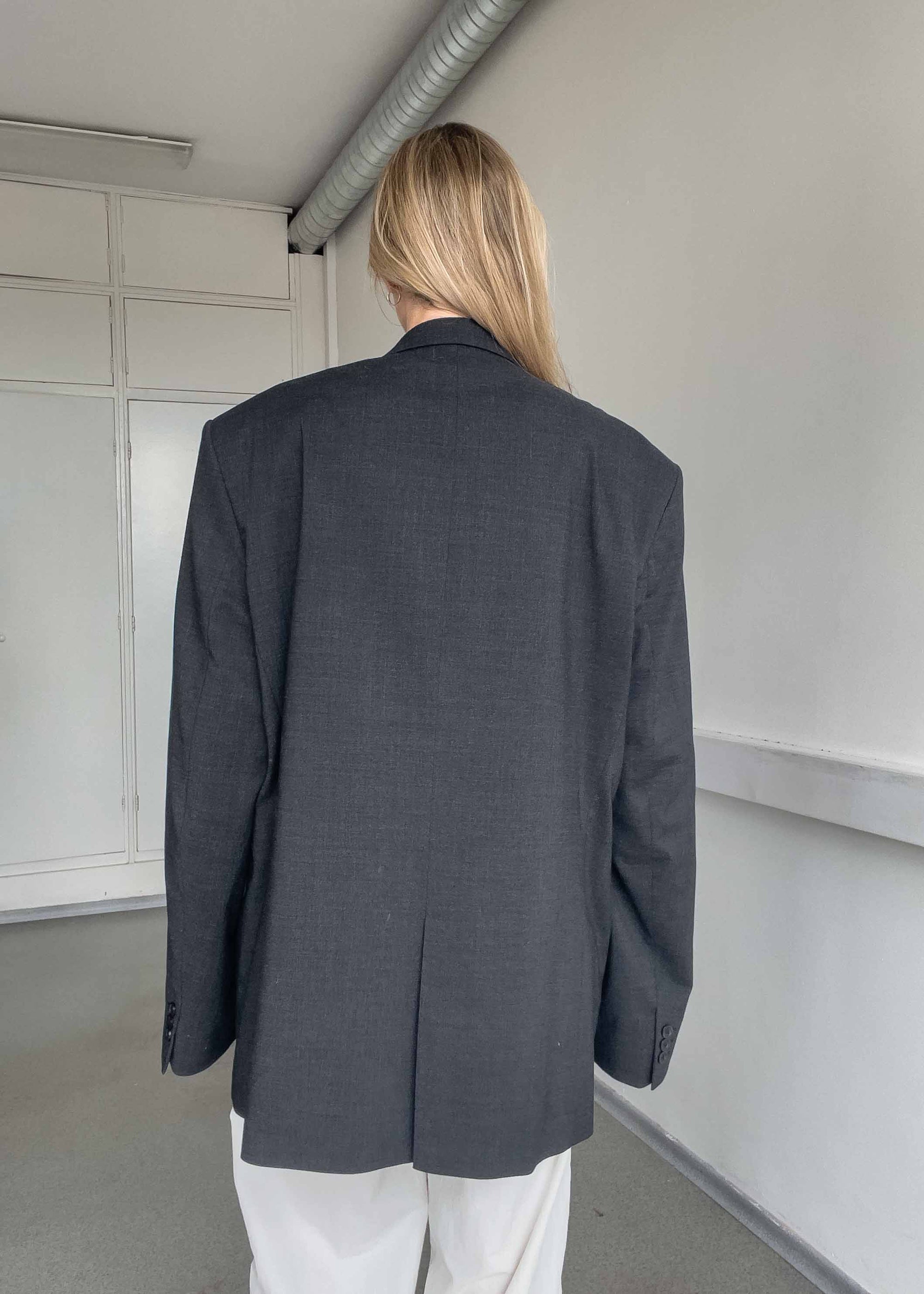Vintage Grey Oversized Blazer