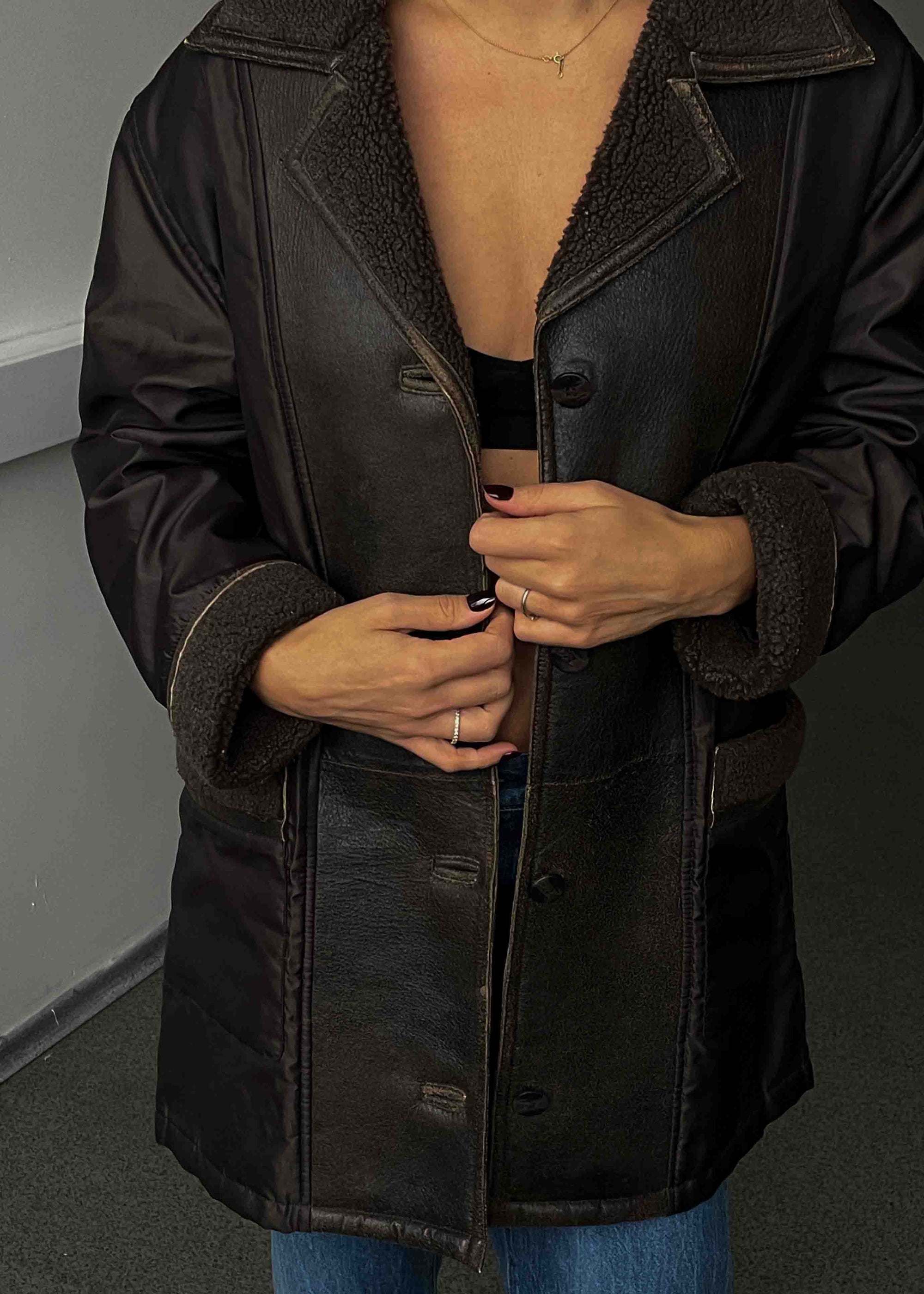 Vintage Brown Oversized Coat