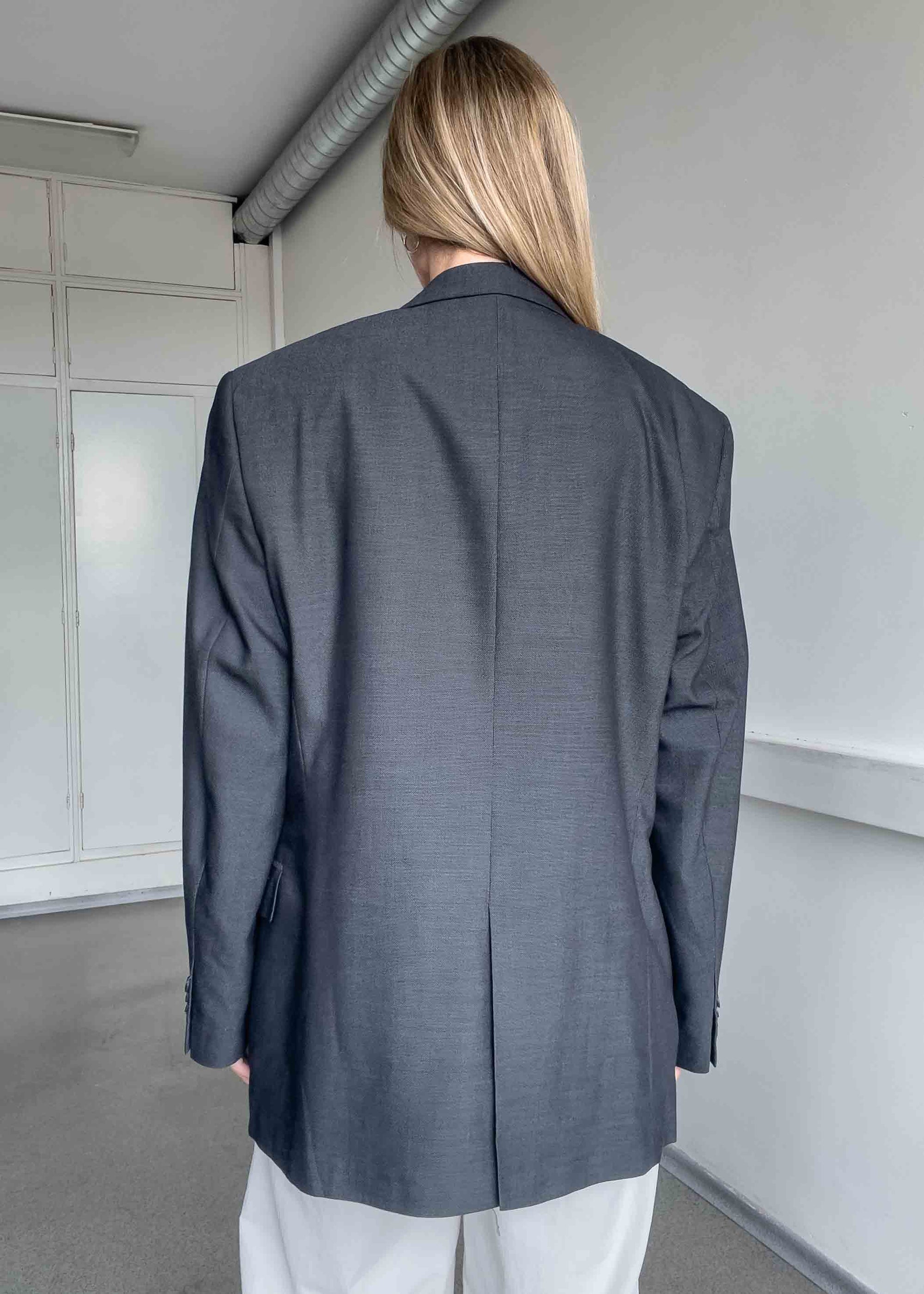 Vintage Grey Oversized Blazer