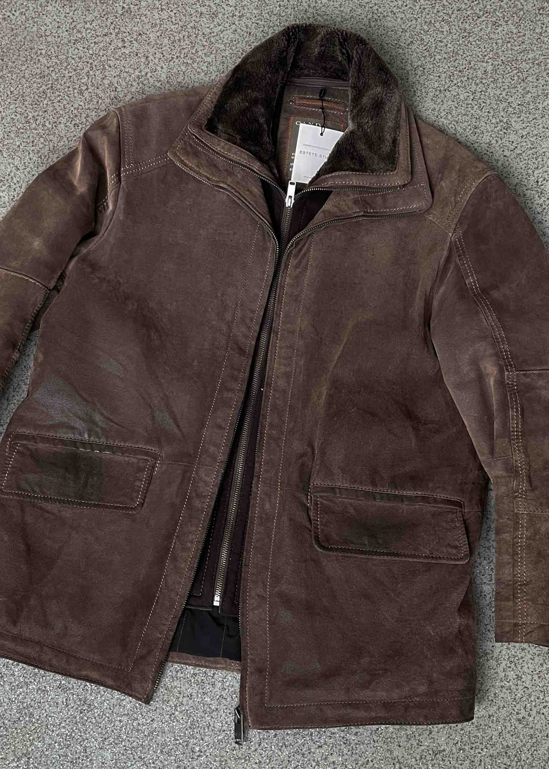 Vintage Brown Oversized Suede Coat