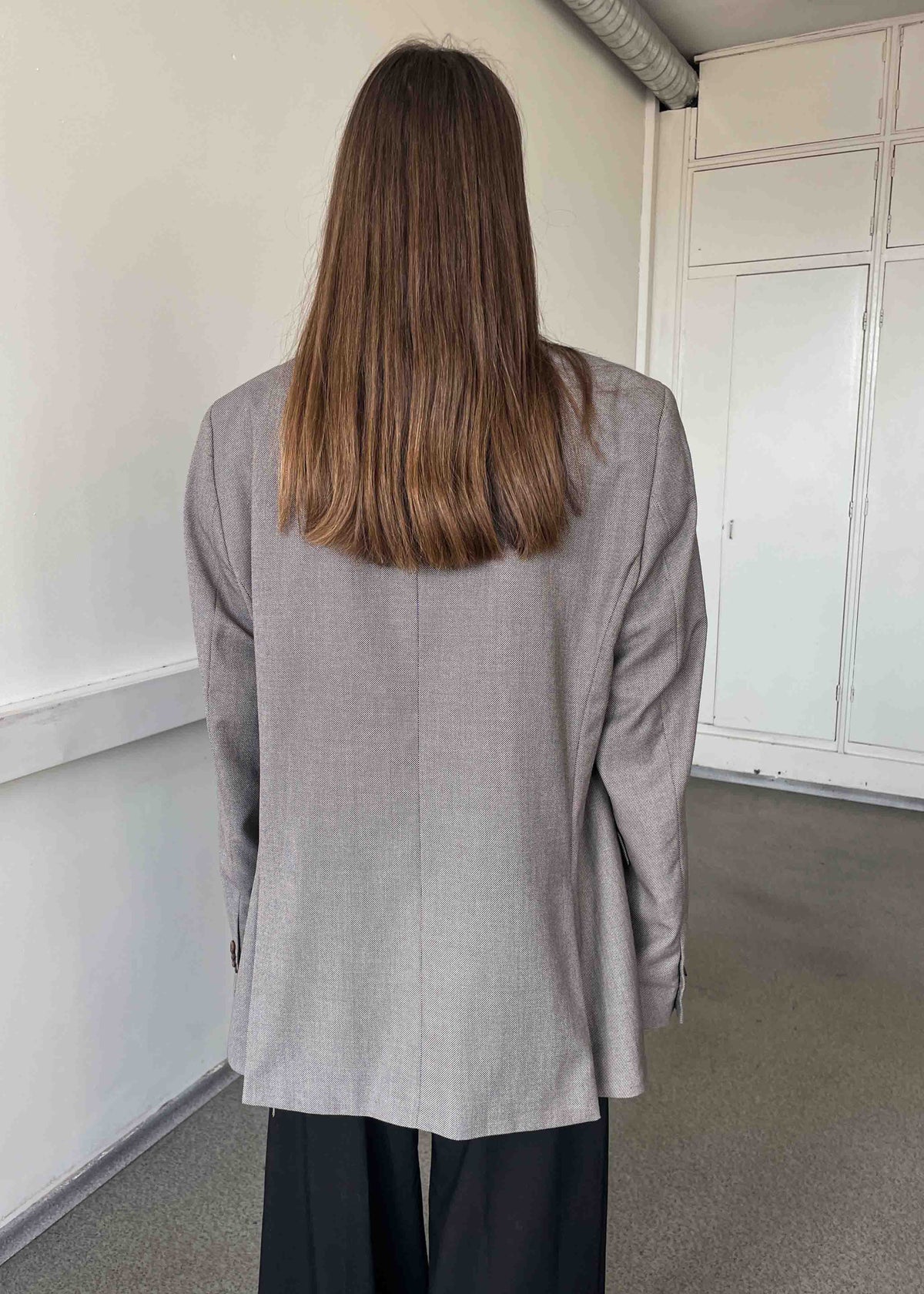 Vintage Brown Patterned Oversized Blazer