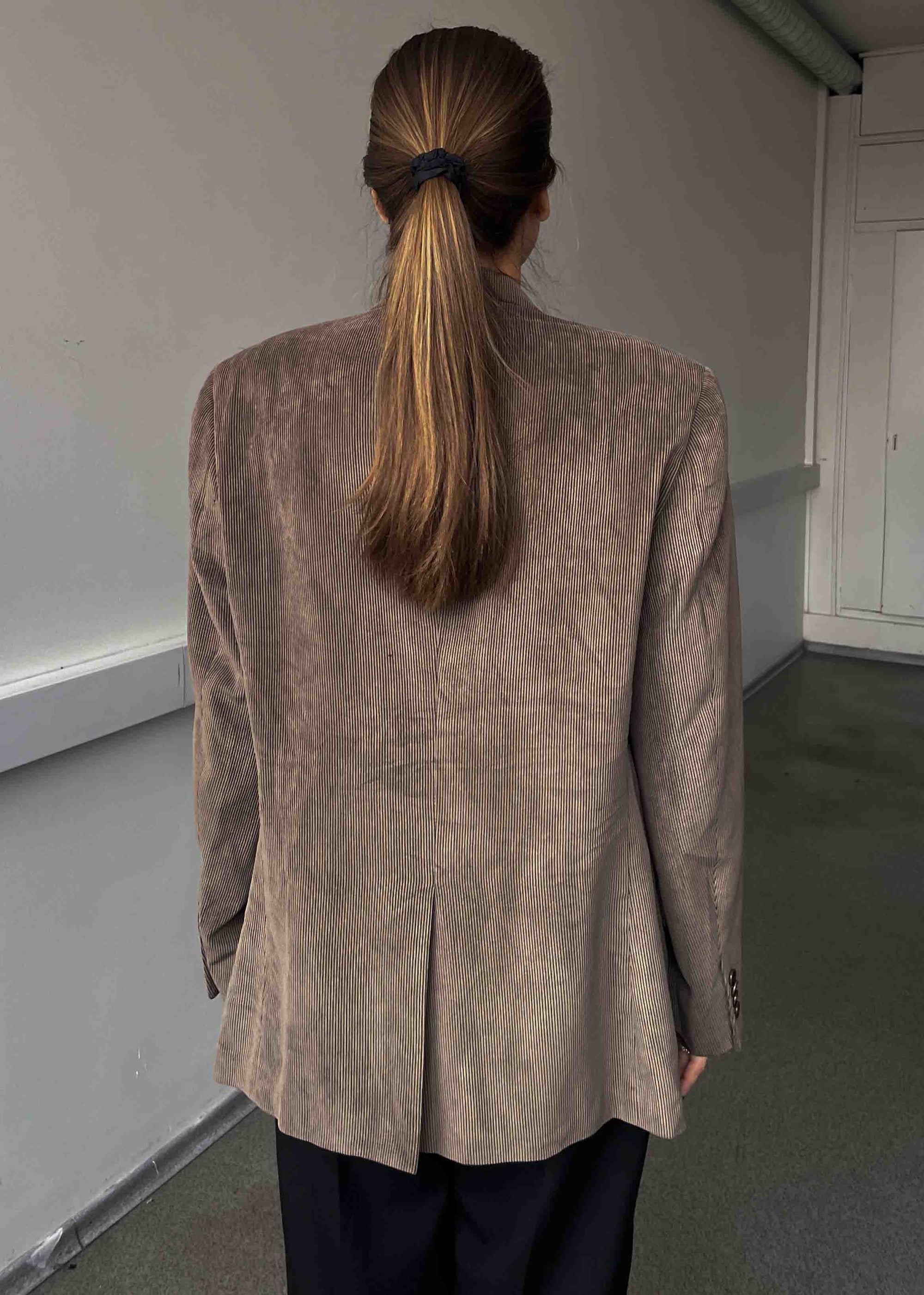 Vintage Cold Brown Oversized Corduroy Blazer