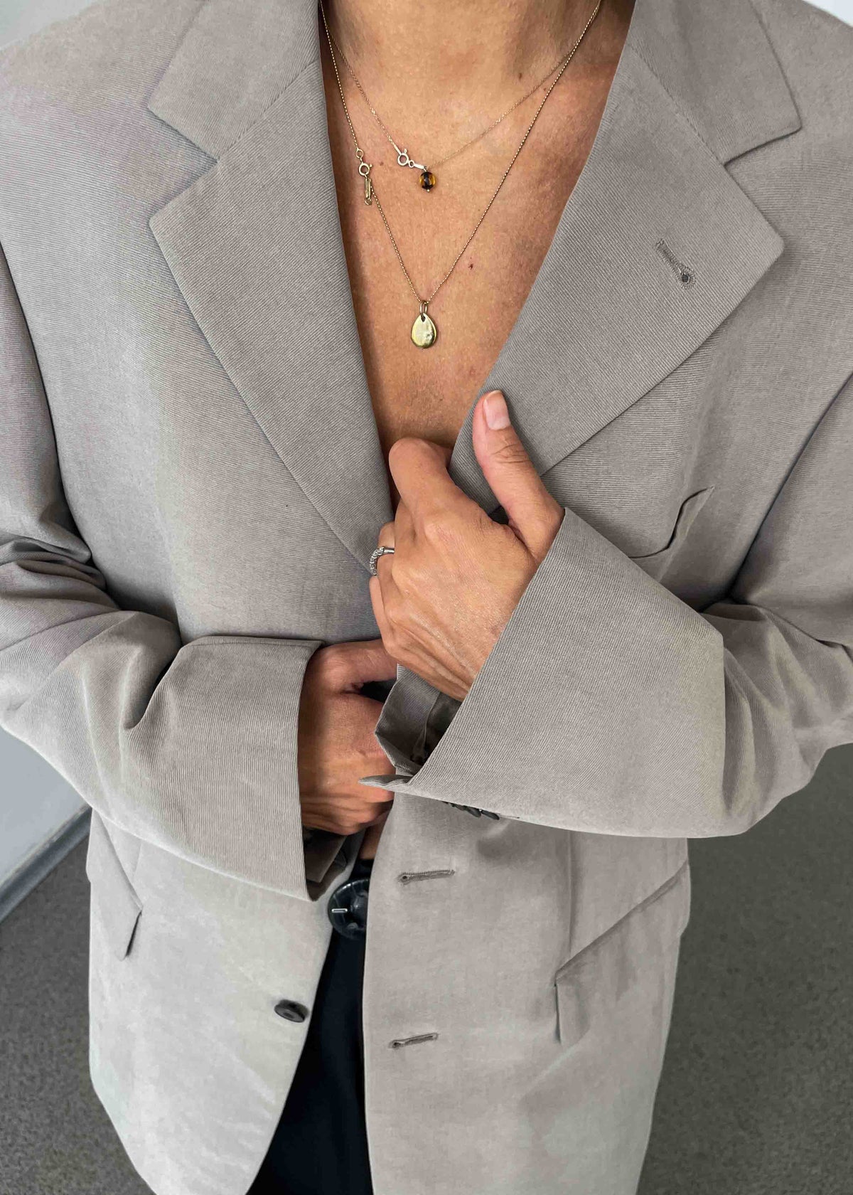 Vintage Grey Oversized Blazer