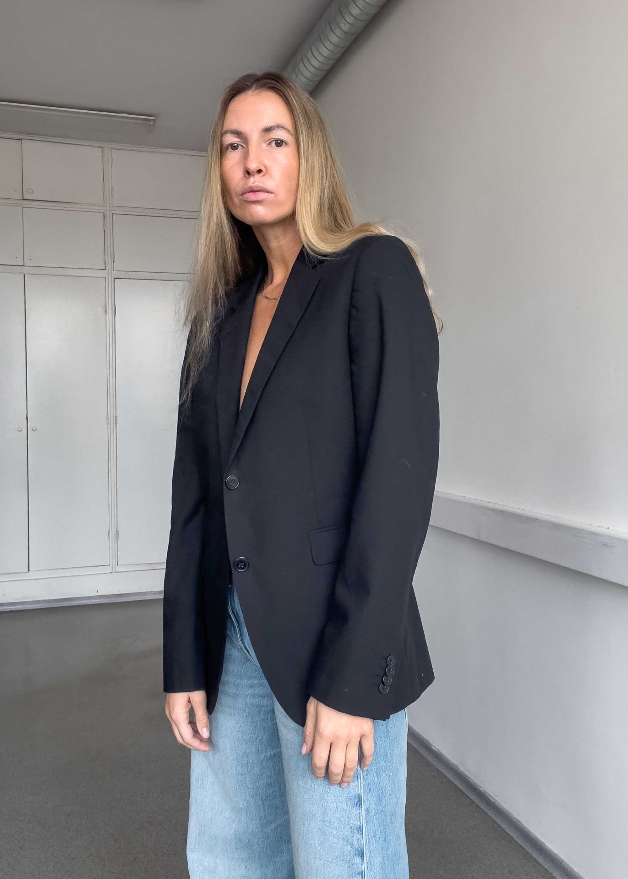 Vintage Black Oversized Blazer