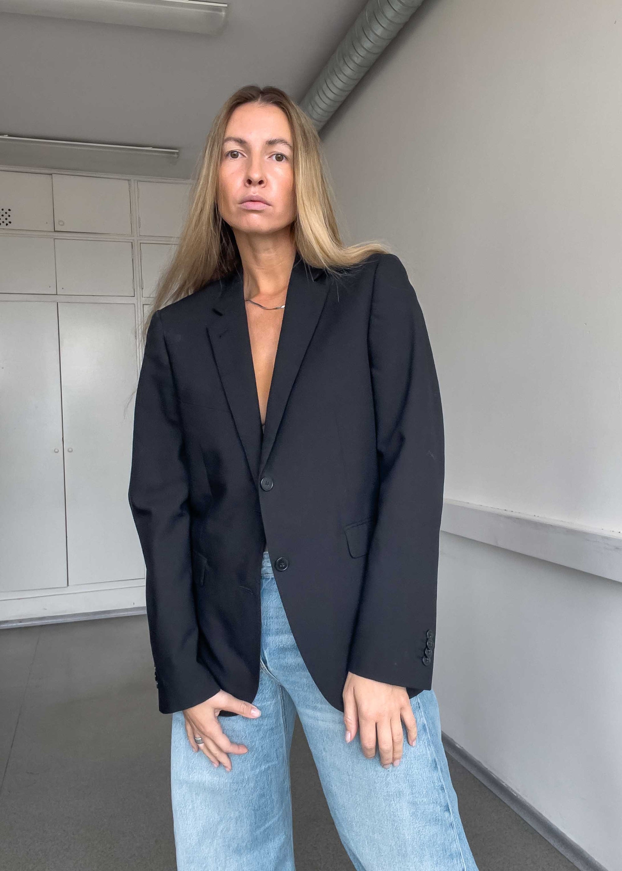 Vintage Black Oversized Blazer