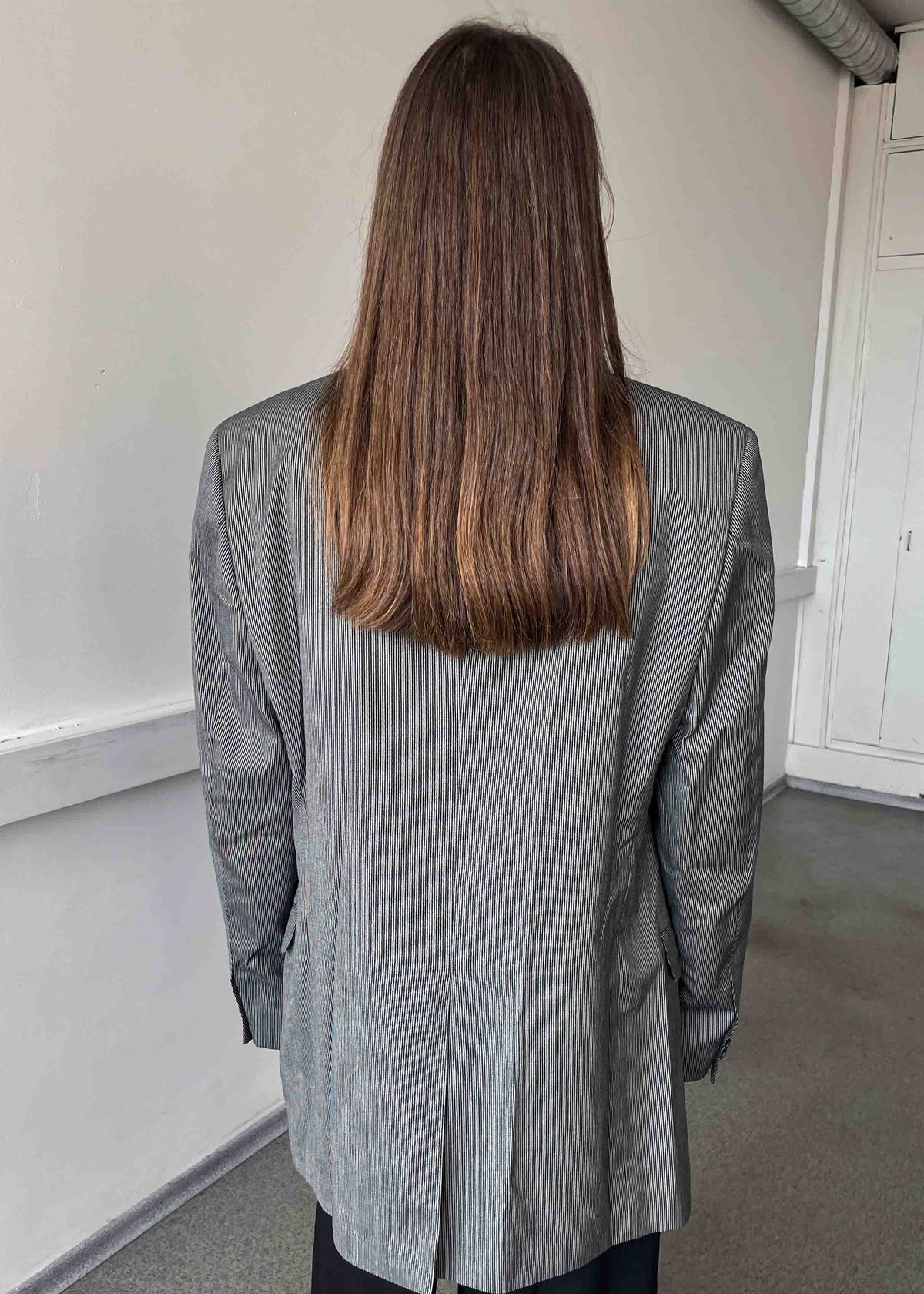 Vintage Black & White Stripped Oversized Blazer