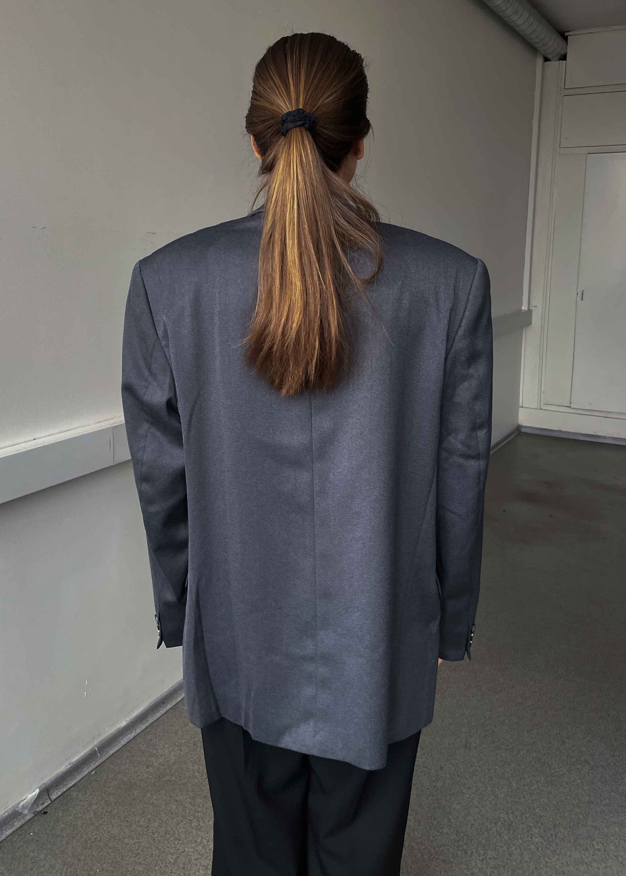 Vintage Grey Oversized Blazer