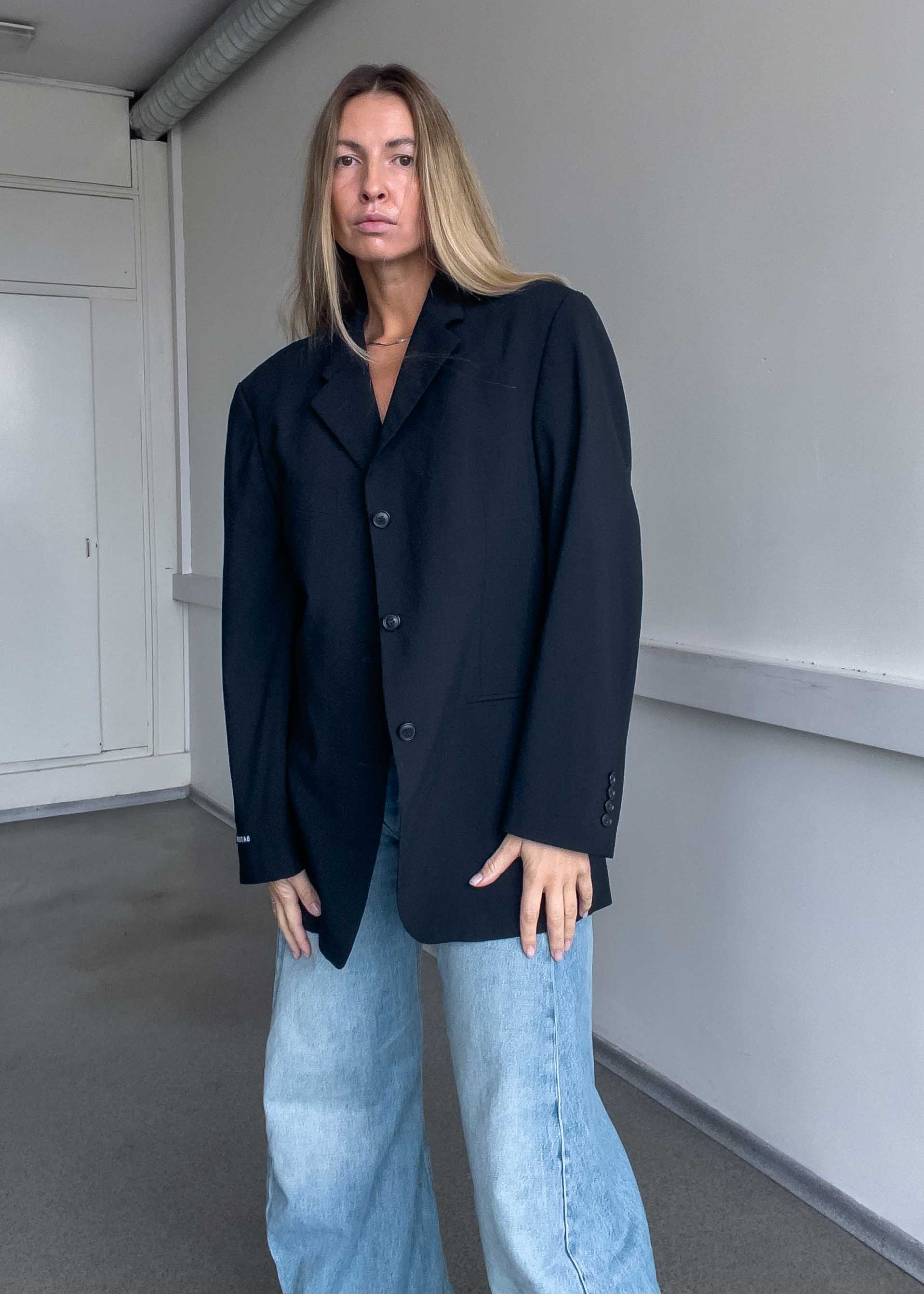 Vintage Black Oversized Blazer