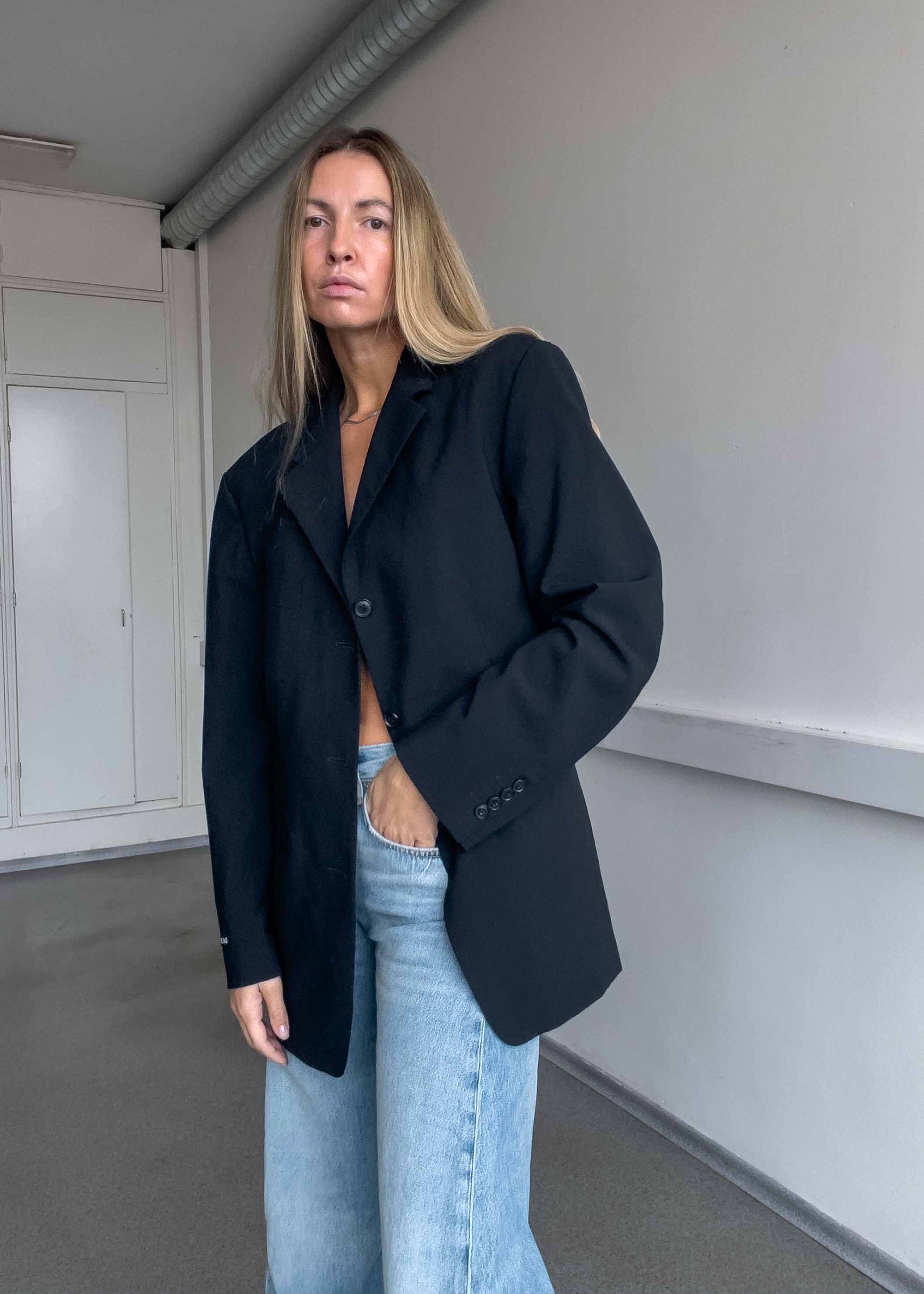Vintage Black Oversized Blazer