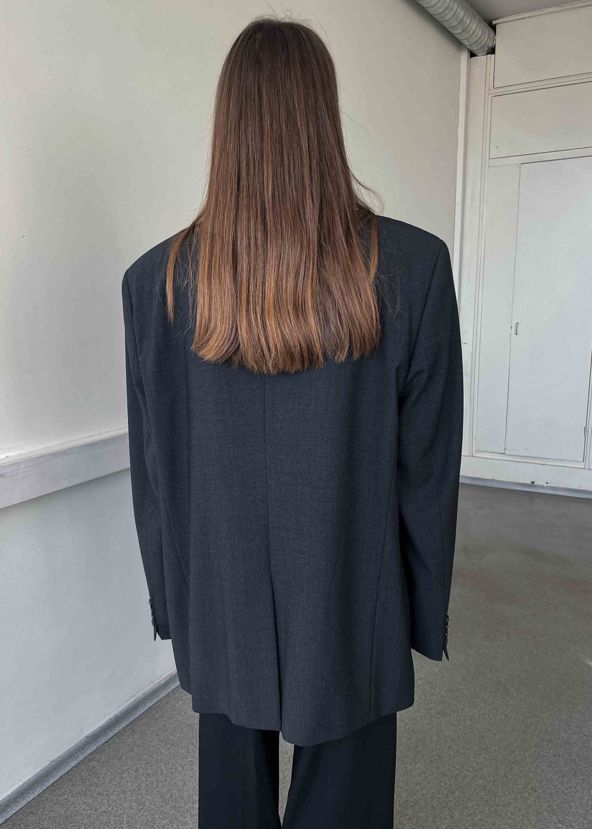 Vintage Dark Grey Oversized Blazer by TURO