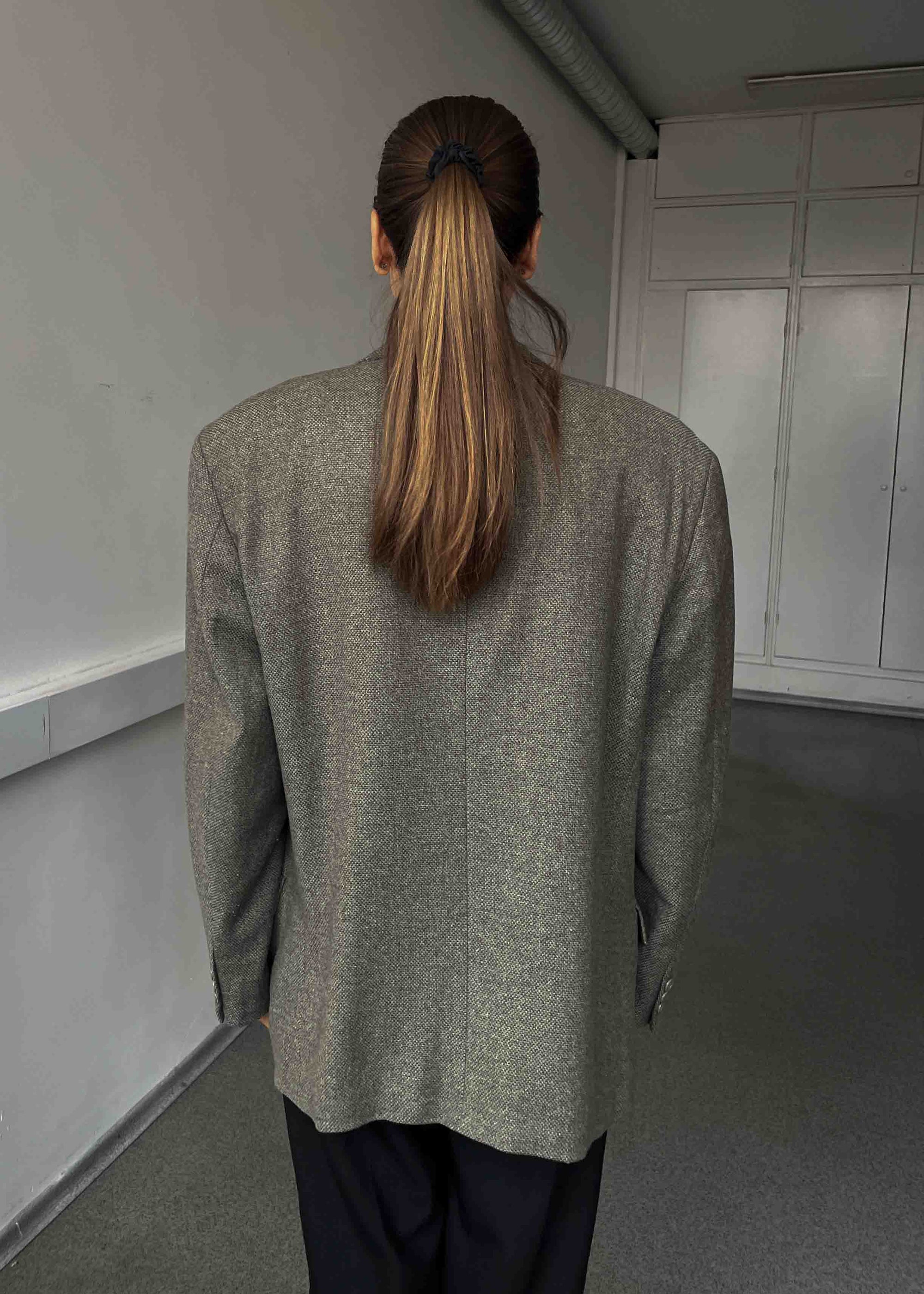 Vintage Sage Green Oversized 100% WOOL Blazer