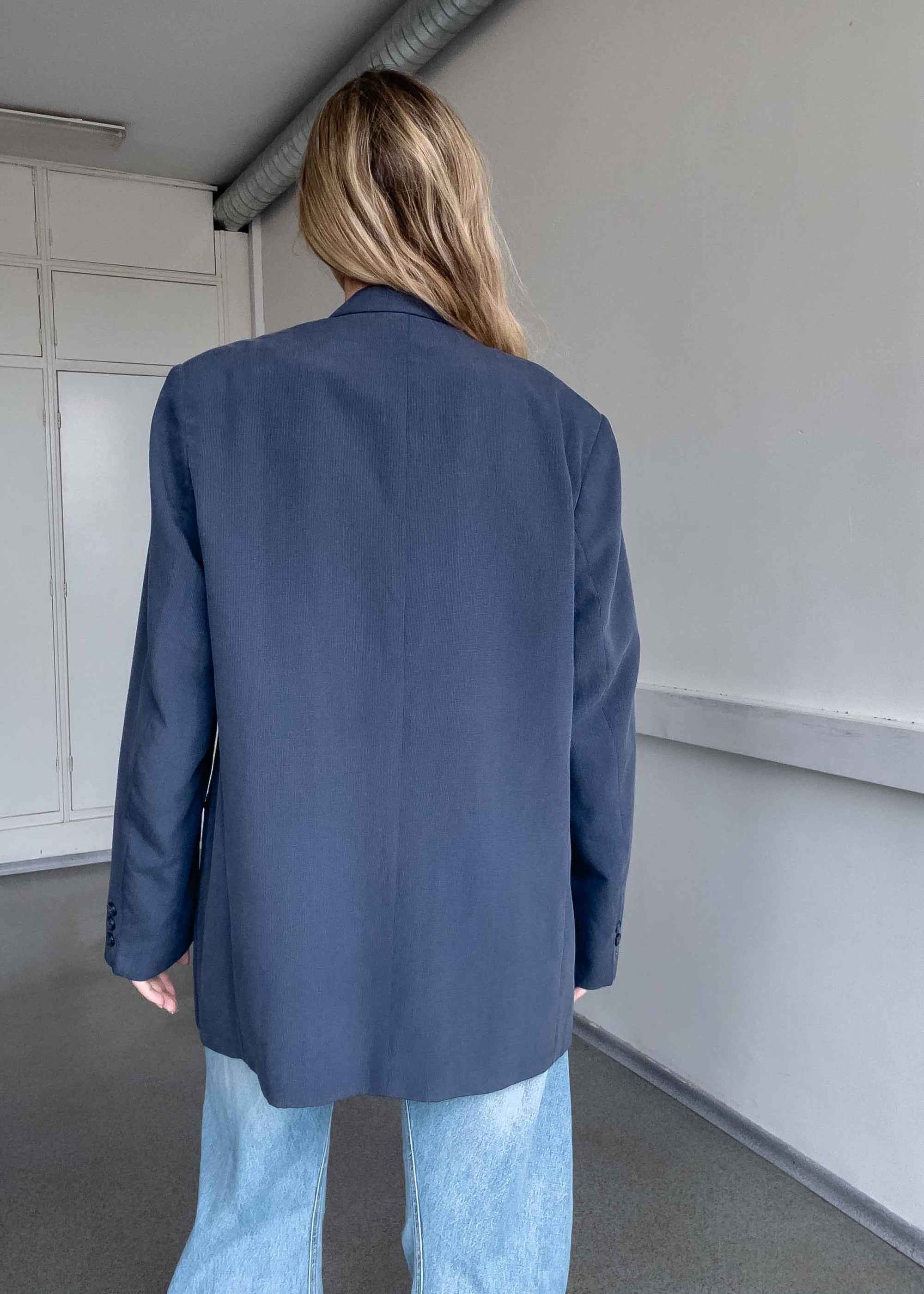 Vintage Blue Oversized Blazer