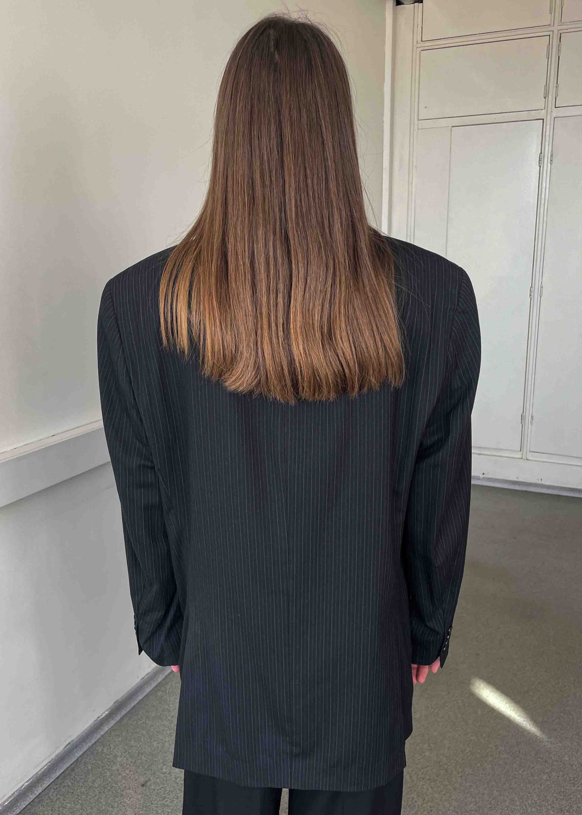 Vintage Black Striped Oversized  Blazer by CALVIN KLEIN