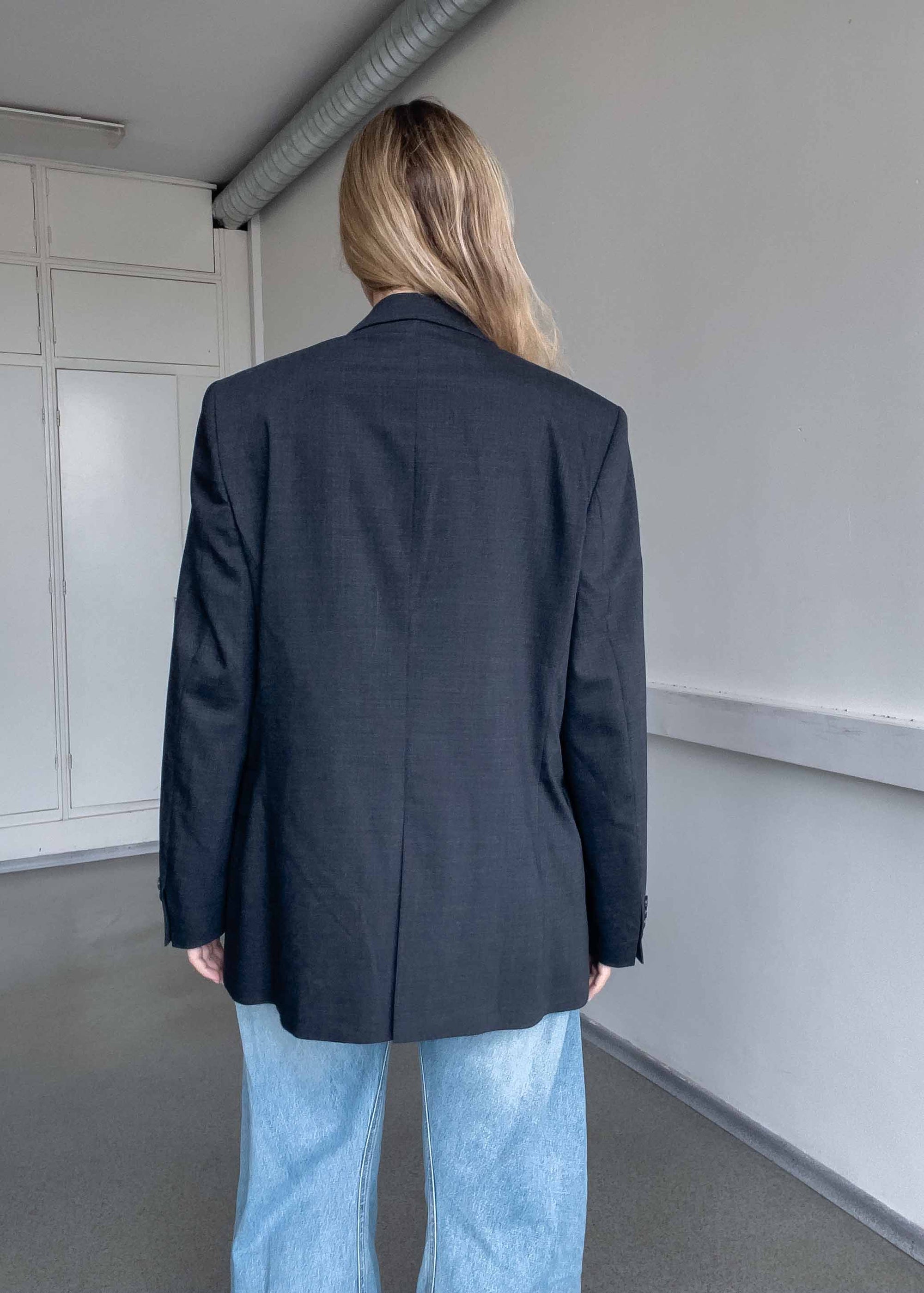 Vintage Grey Oversized Blazer