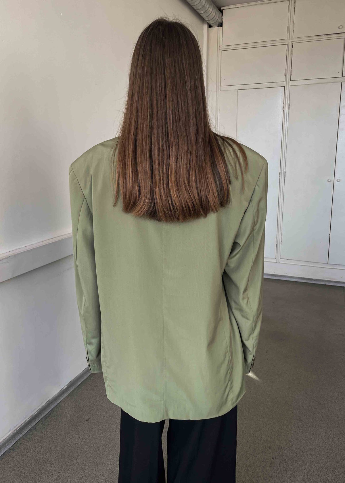 Vintage Light Green Oversized Blazer