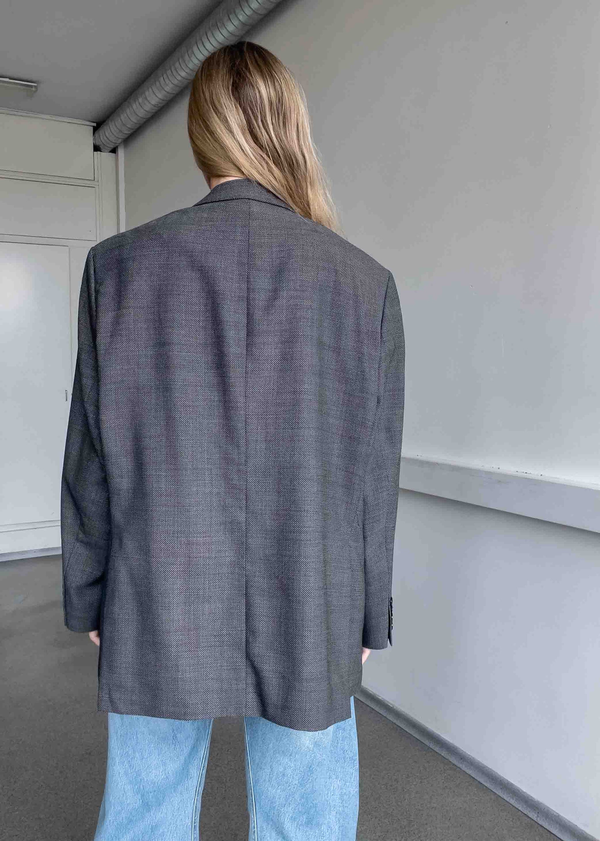 Vintage Grey Oversized Blazer