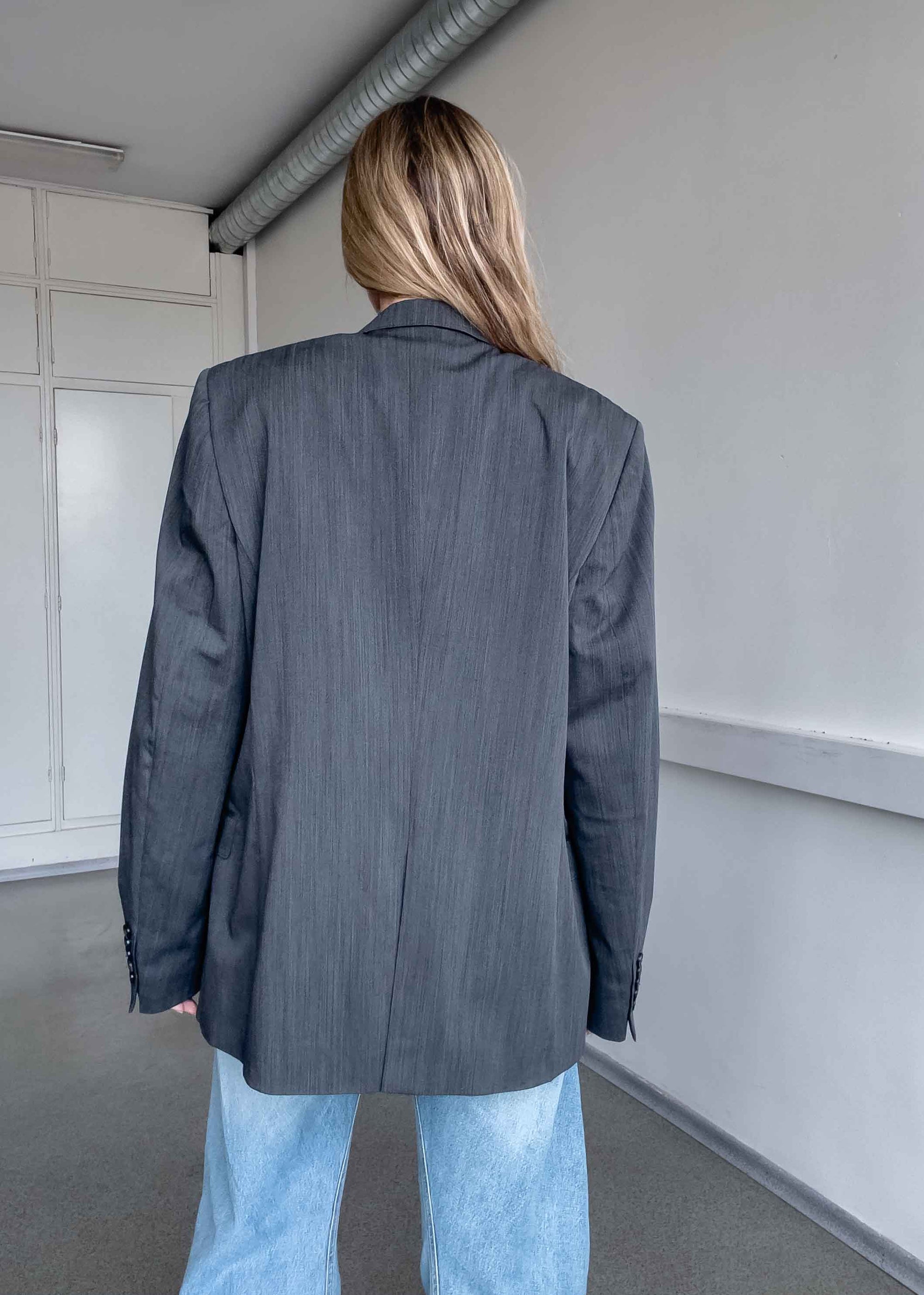 Vintage Grey Oversized Blazer