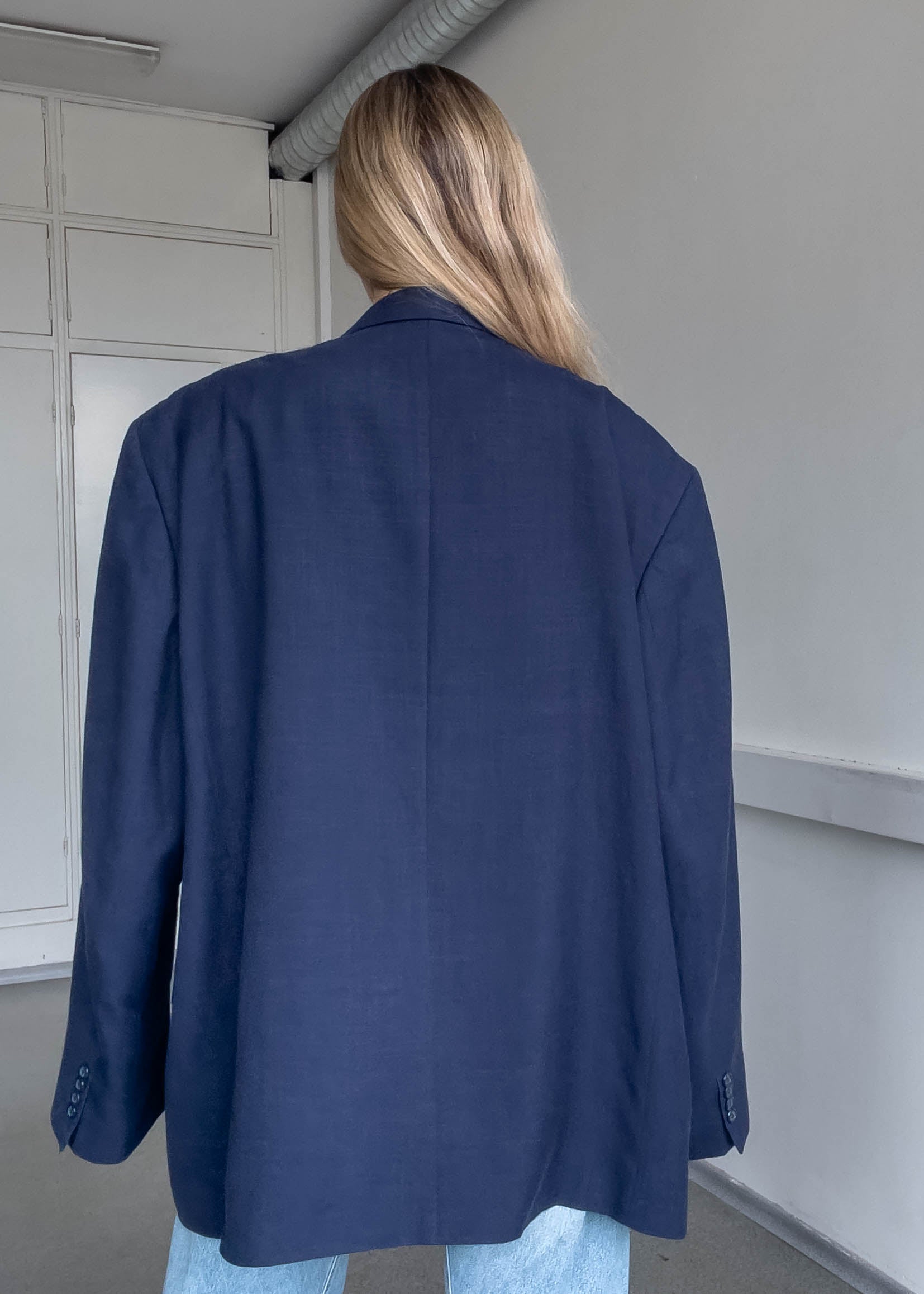 Vintage Blue Super Oversized Blazer