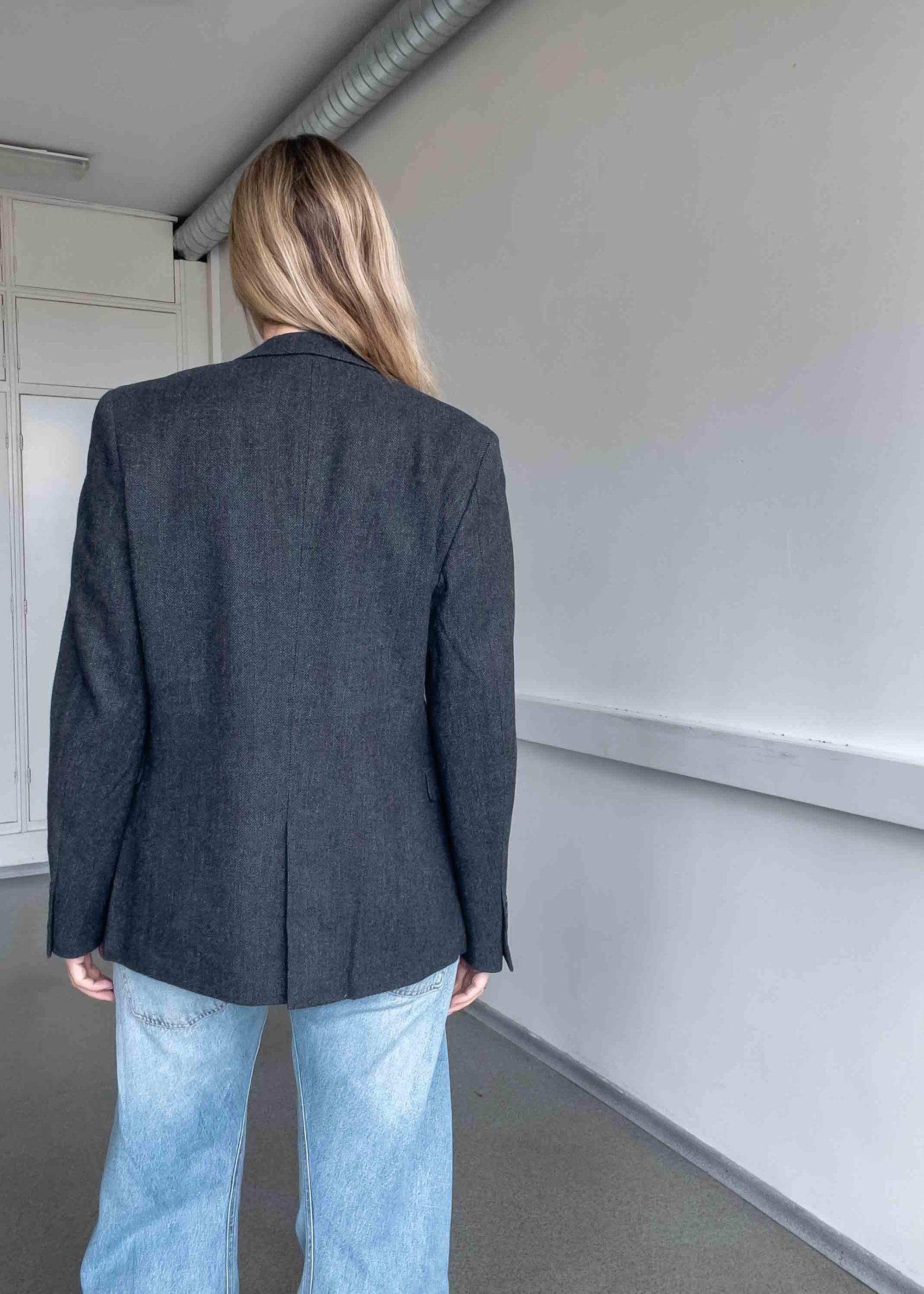 Vintage Grey Oversized Blazer