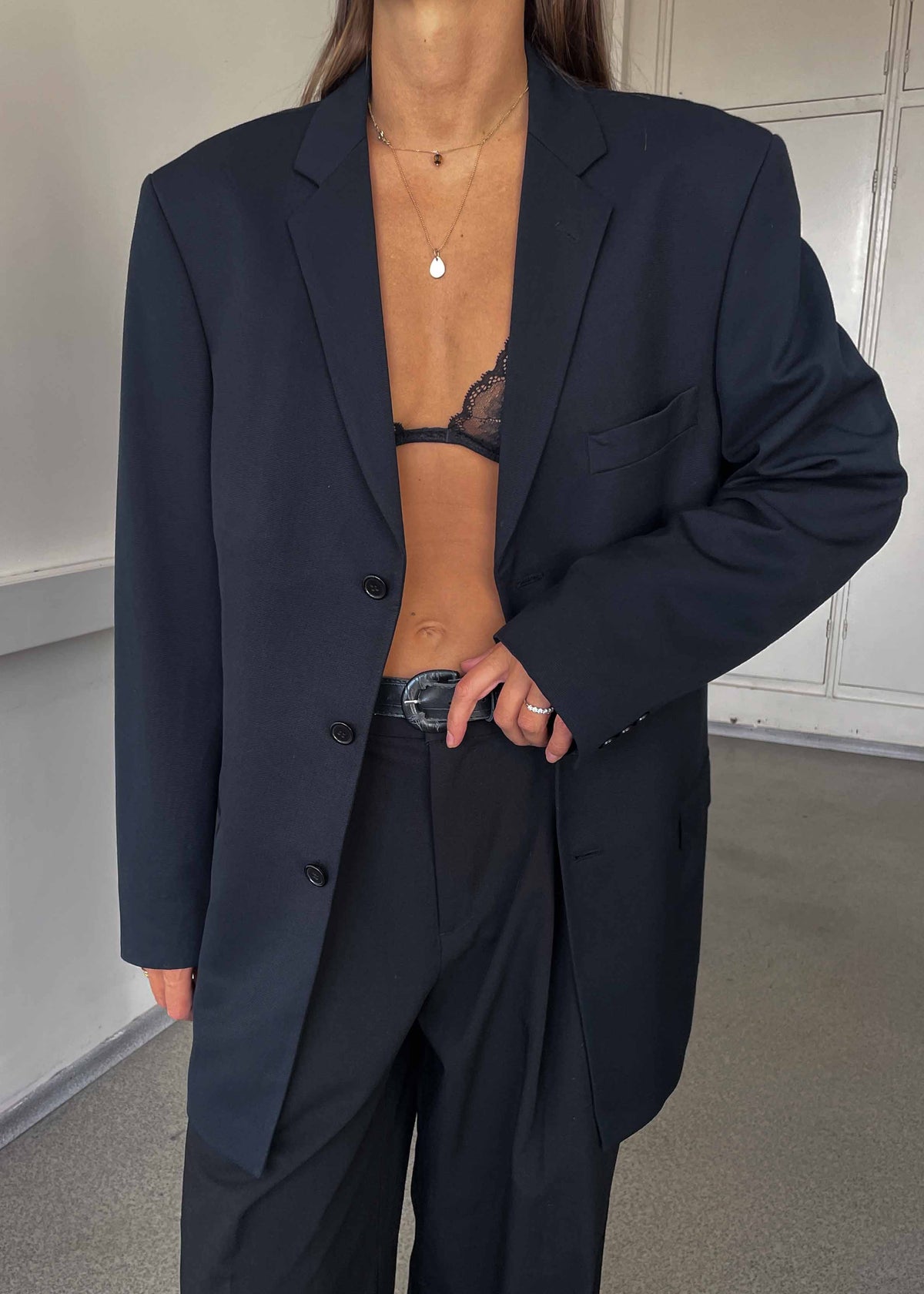 Vintage Blue Oversized Blazer