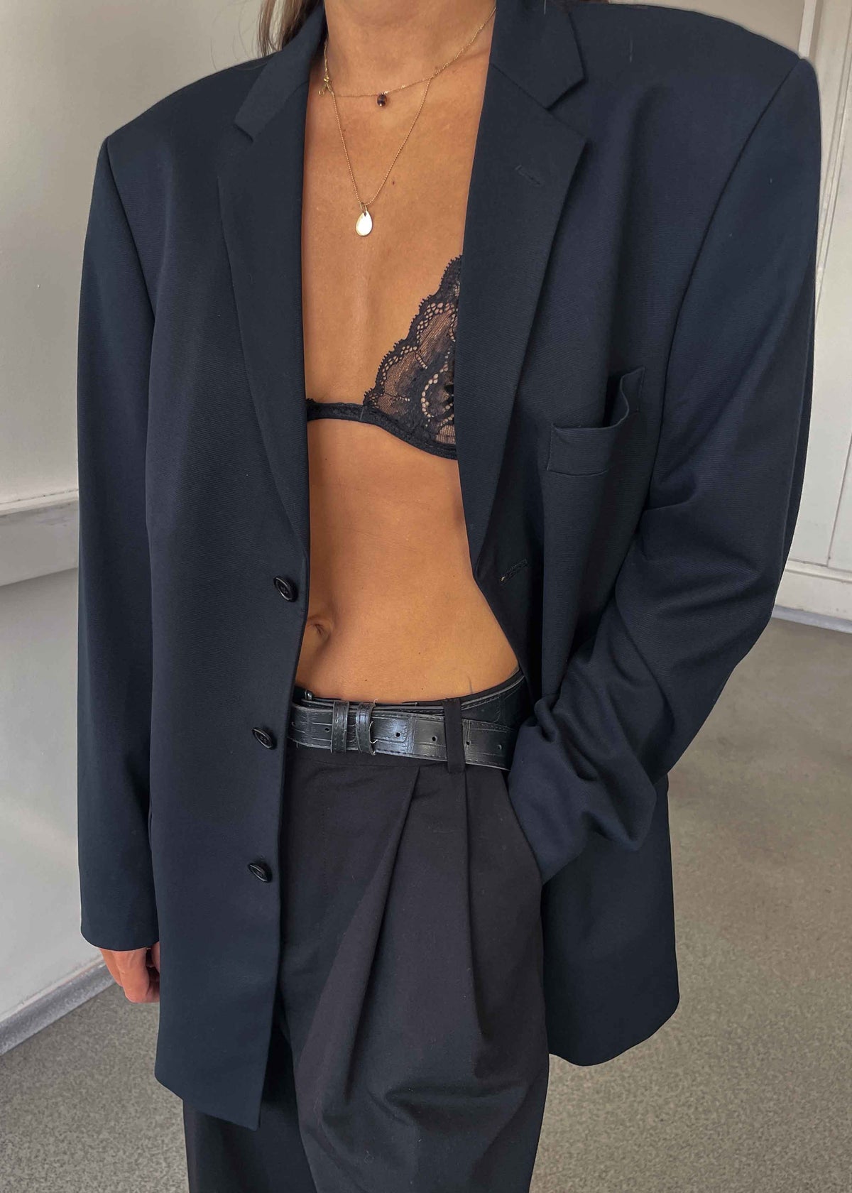 Vintage Blue Oversized Blazer