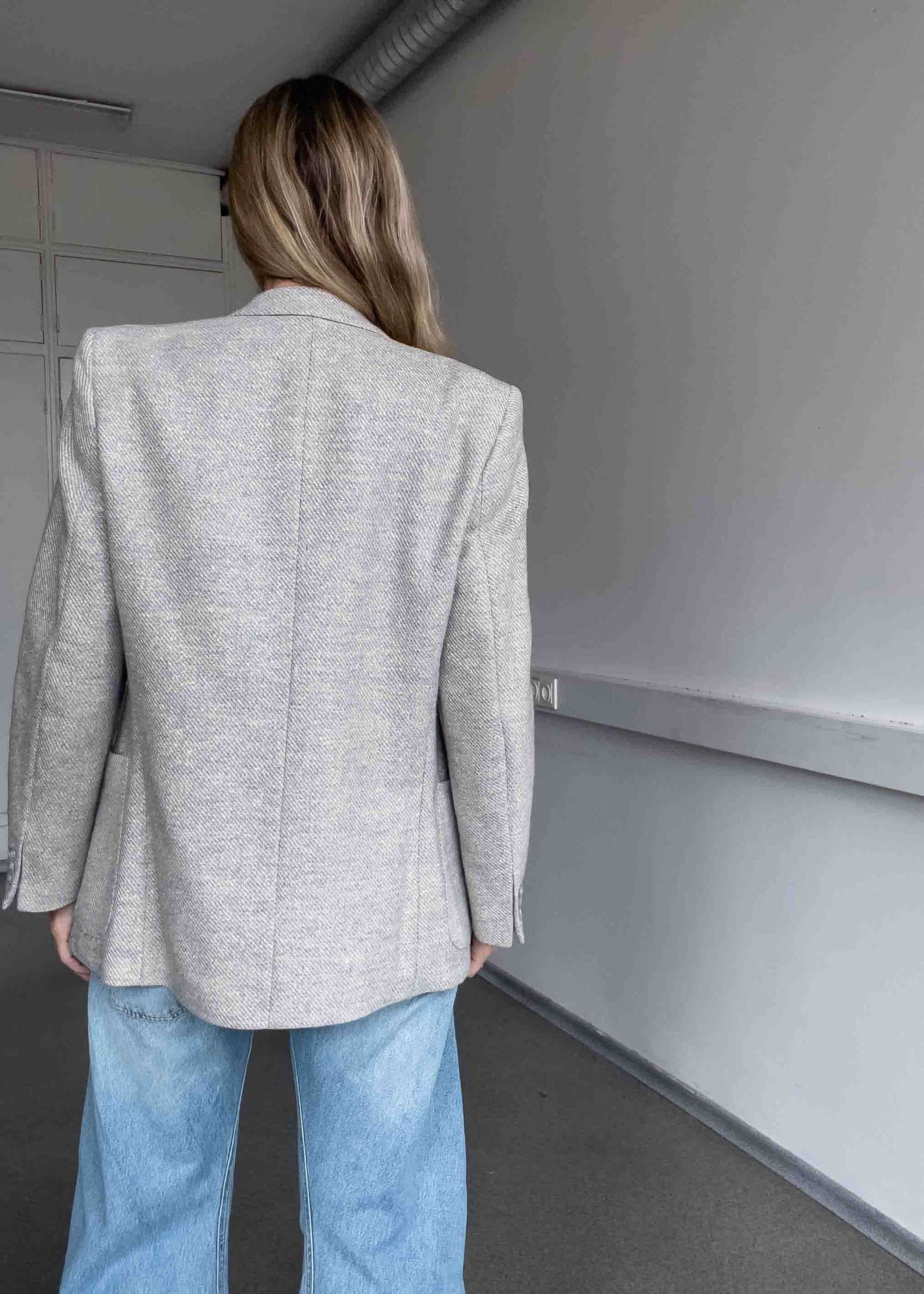 Vintage Grey Oversized Blazer