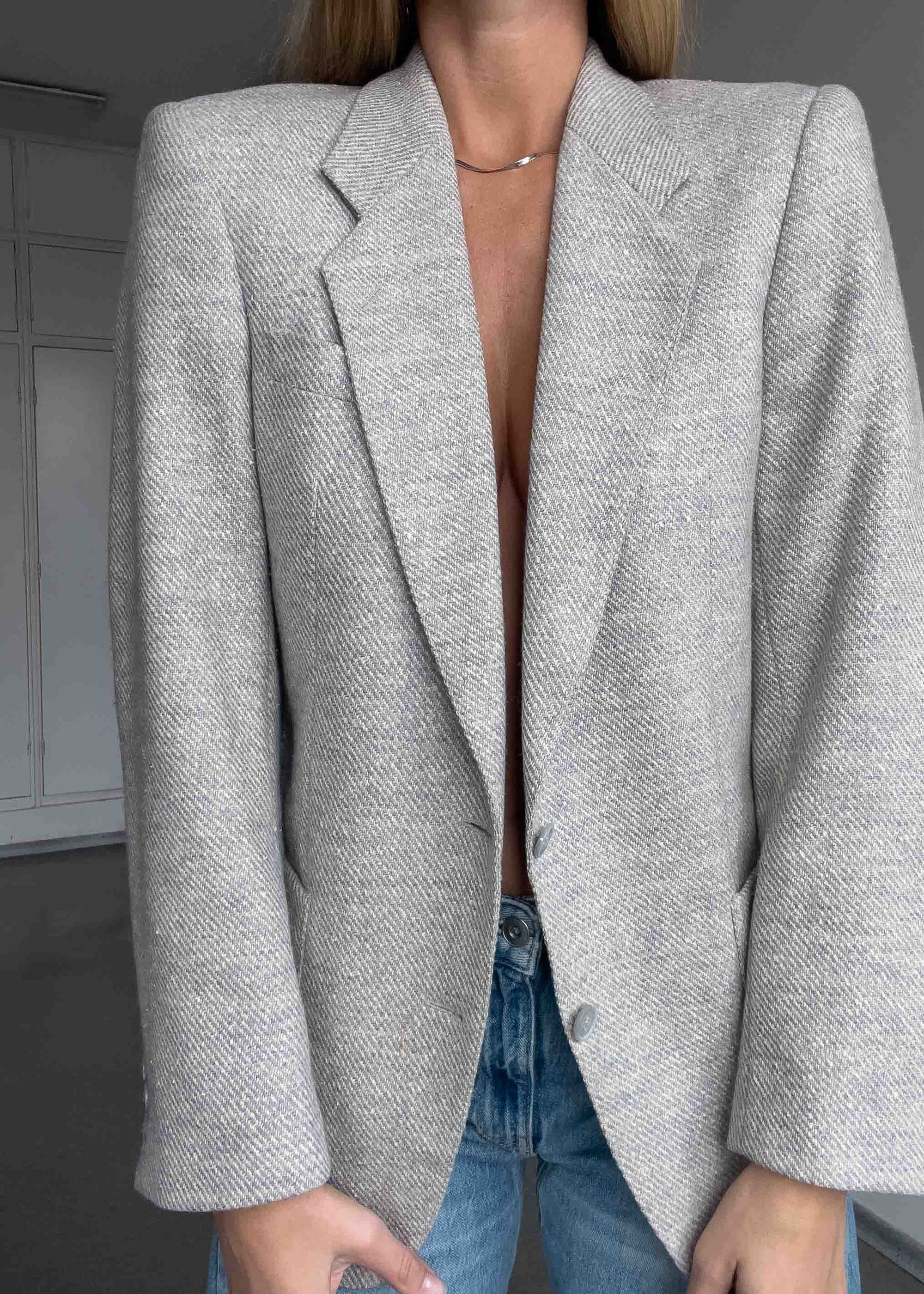 Vintage Grey Oversized Blazer