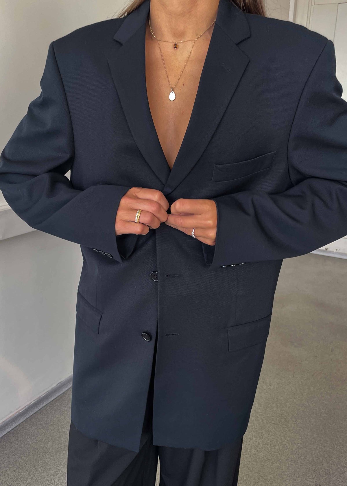Vintage Blue Oversized Blazer