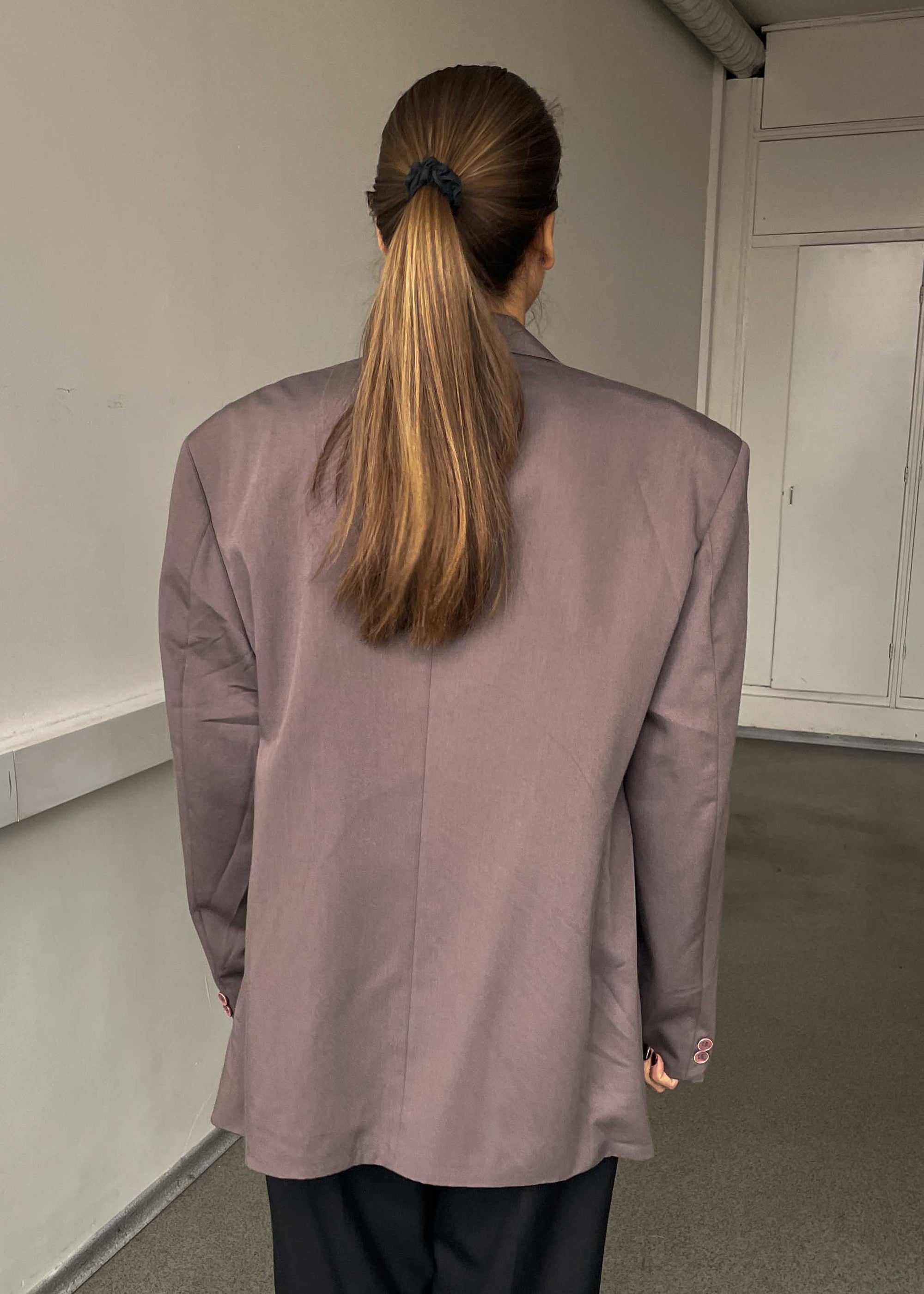 Vintage Light Purple Oversized Blazer
