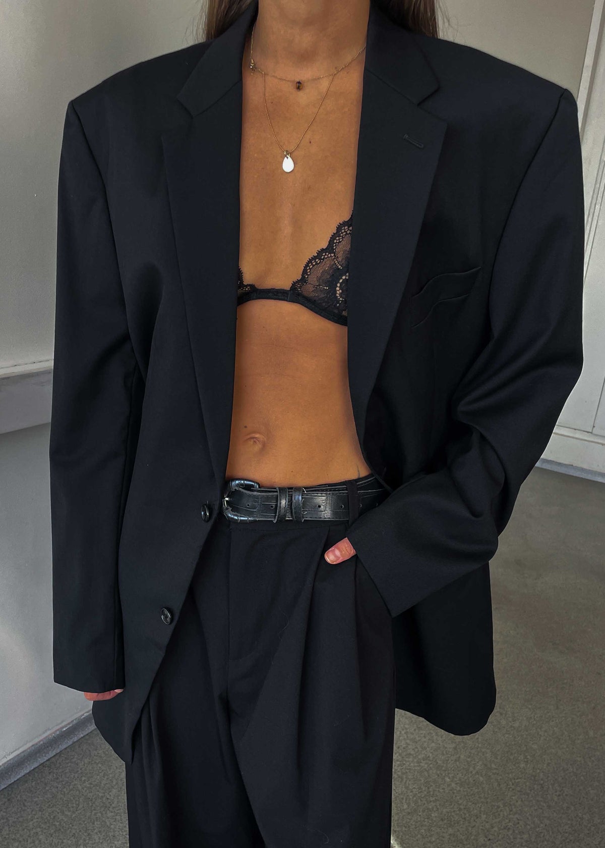 Vintage Black Oversized Blazer by Calvin Klein