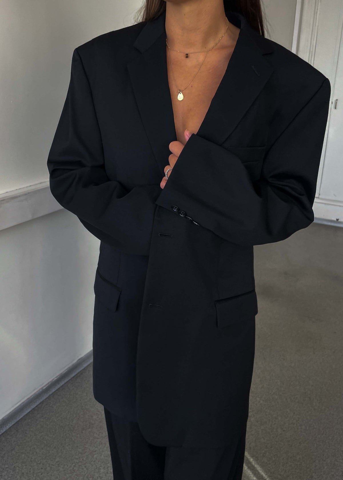 Vintage Black Oversized Blazer by Calvin Klein