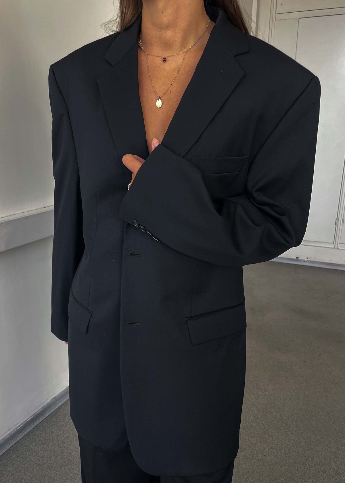 Vintage Black Oversized Blazer by Calvin Klein
