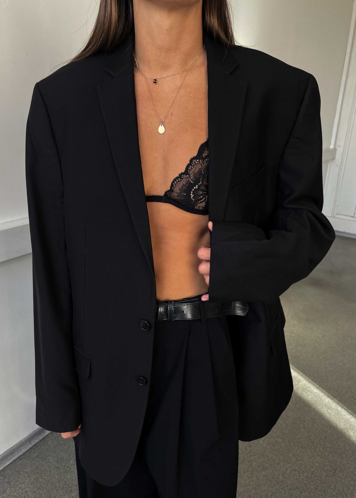 Vintage Black Oversized Blazer by Calvin Klein