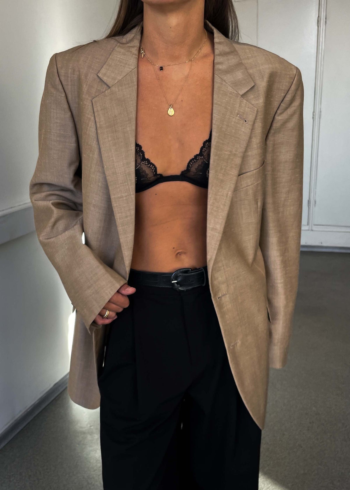 Vintage Brown Oversized Blazer