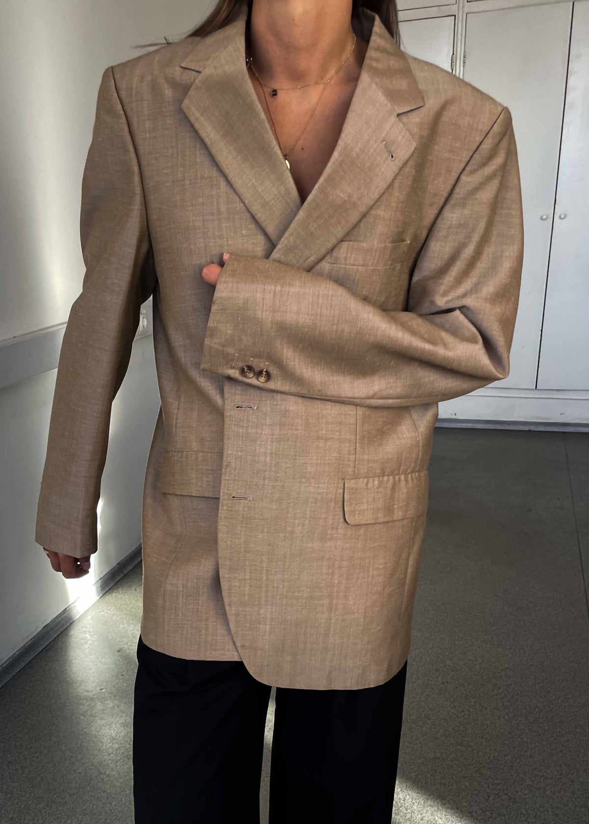 Vintage Brown Oversized Blazer