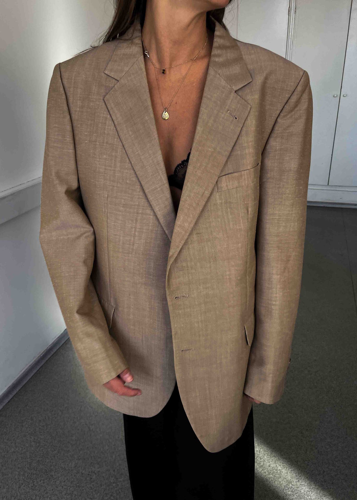 Vintage Brown Oversized Blazer