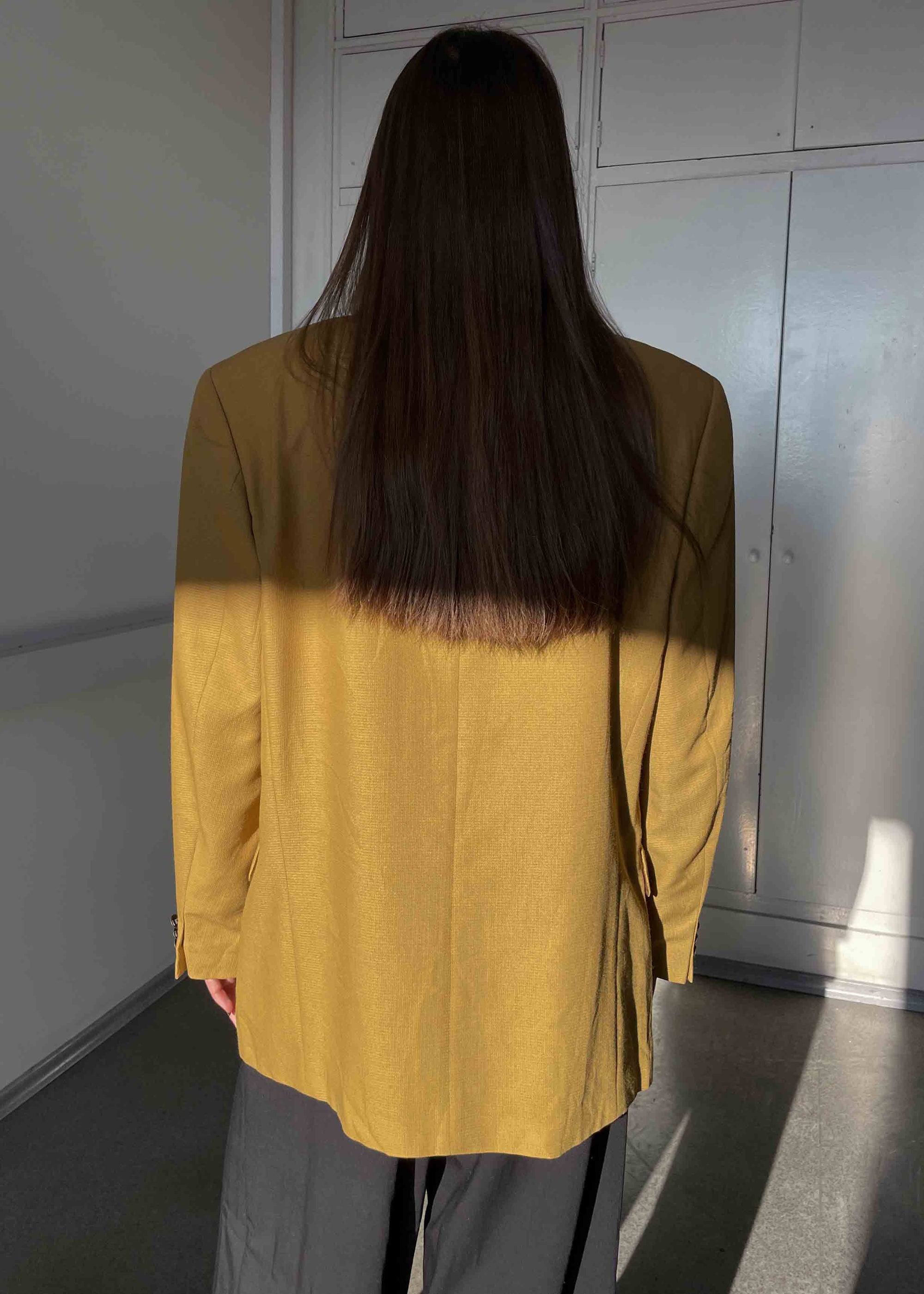 Vintage Yellow Oversized Blazer