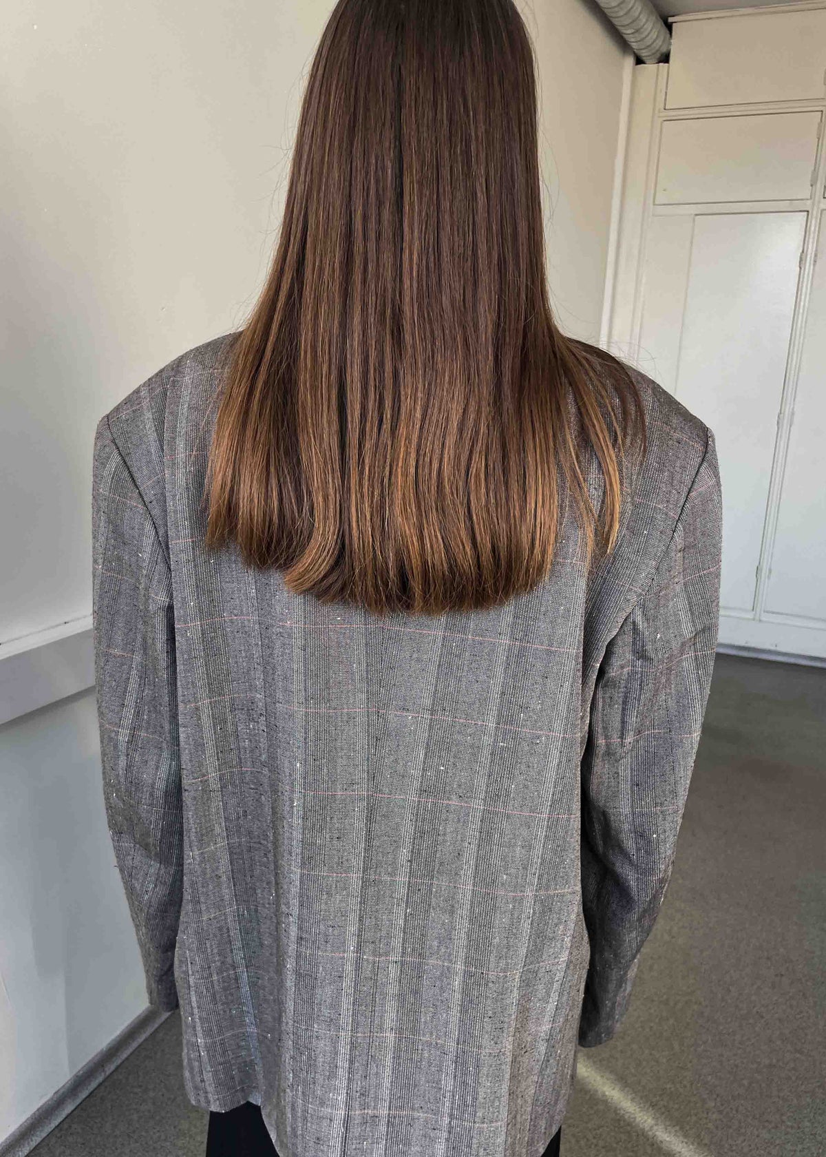 Vintage Checked Oversized Double Breasted Blazer