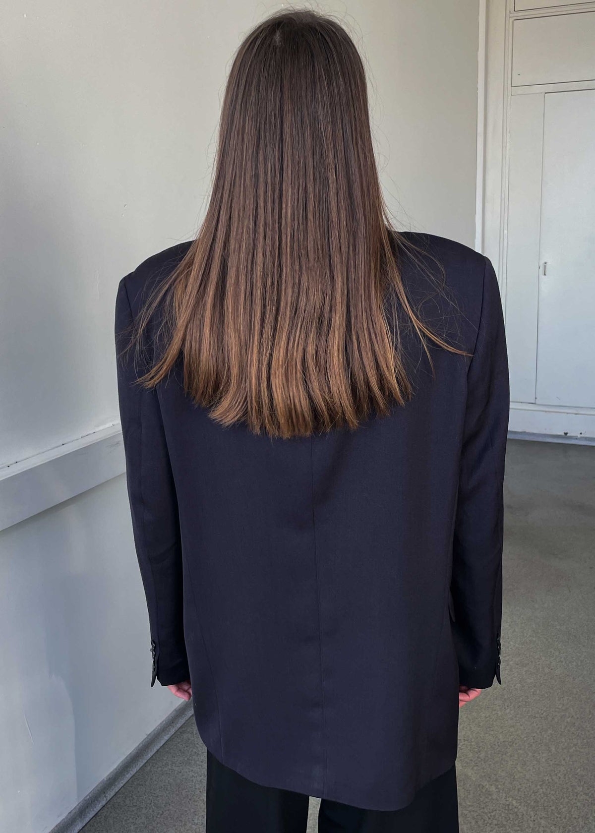 Vintage Navy Blue Oversized Blazer