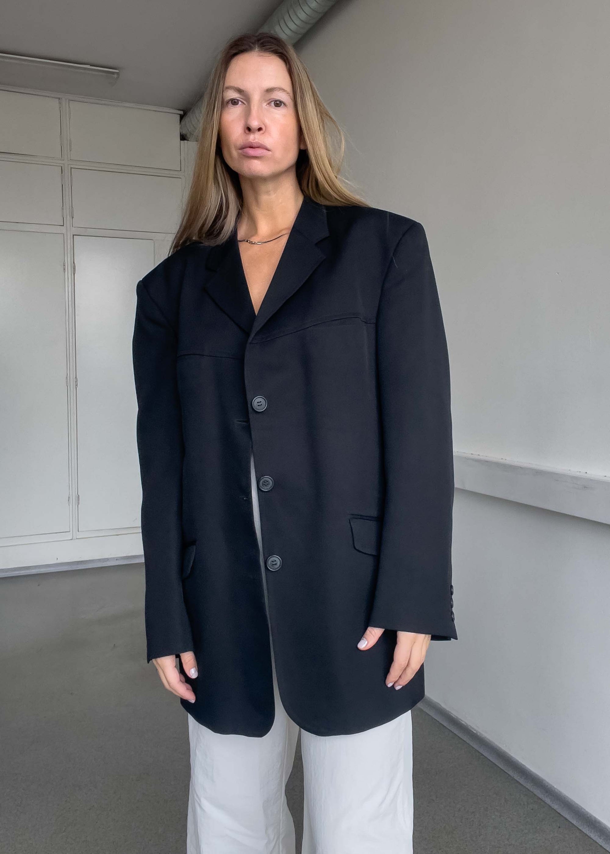 Vintage Black Oversized Blazer